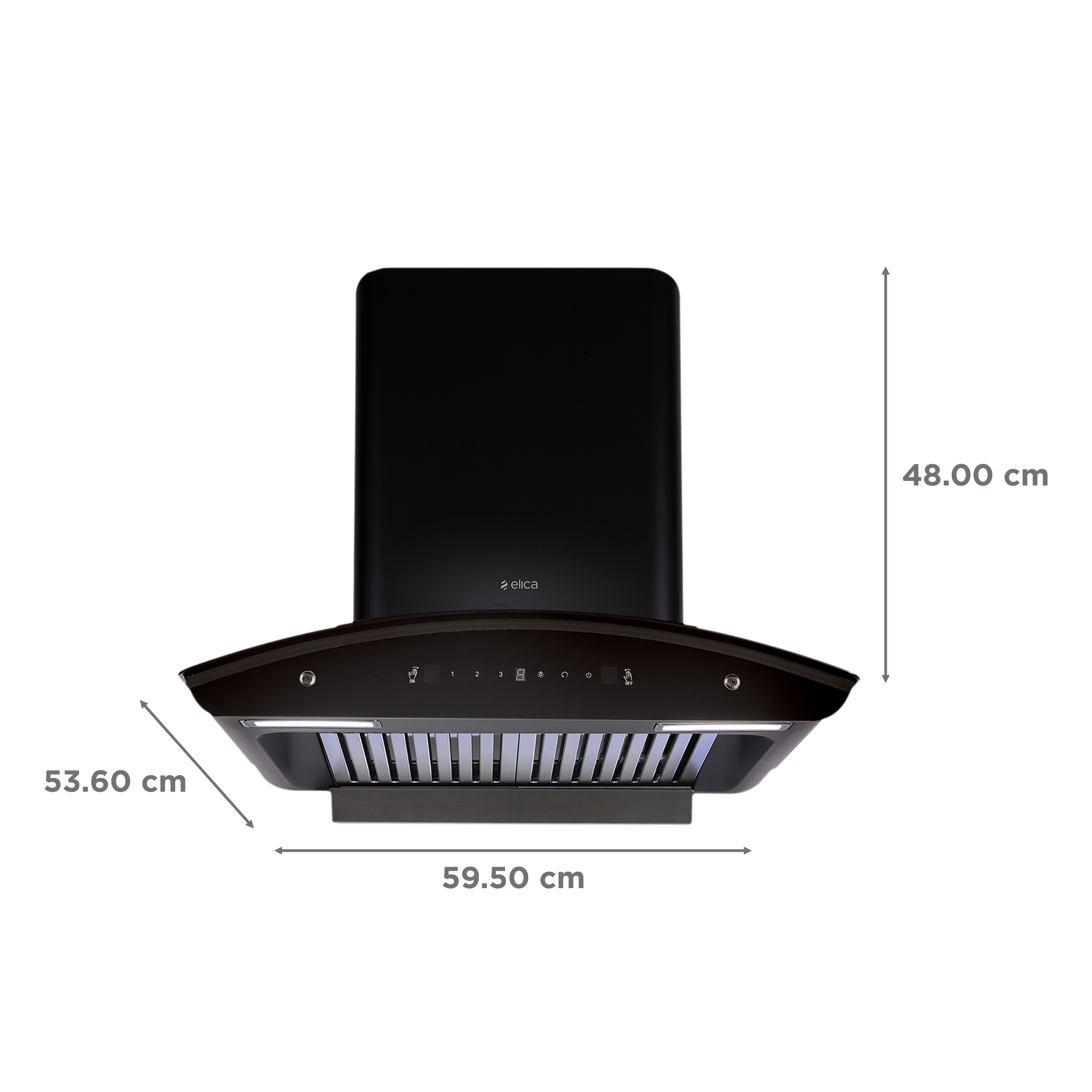 elica BFCG PLUS 600 HAC LTW MS NERO 60cm 1500m3/hr Ducted Auto Clean Wall Mounted Chimney with Motion Sensor (Black)_2