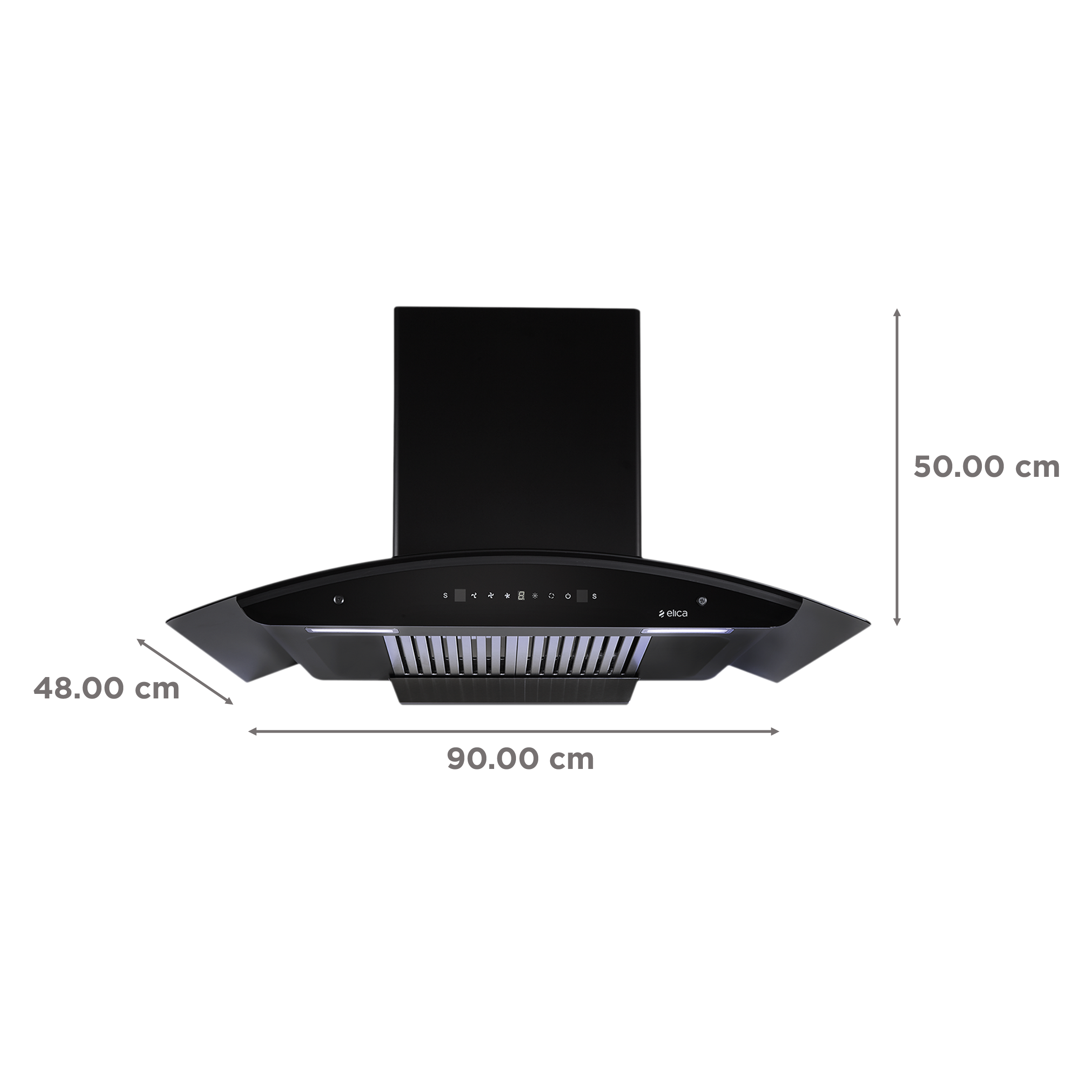 elica BFCG PLUS 900 HAC LTW MS NERO 90cm 1500m3/hr Ducted Auto Clean Wall Mounted Chimney with Motion Sensor (Black)_2