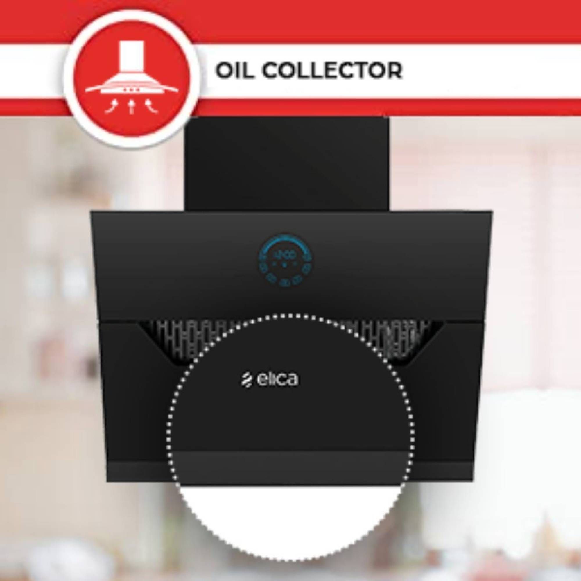elica EFL 107 HAC LTW VMS 60 60cm 1350m3/hr Ducted Auto Clean Wall Mounted Chimney with Touch Control Panel (Black)_9