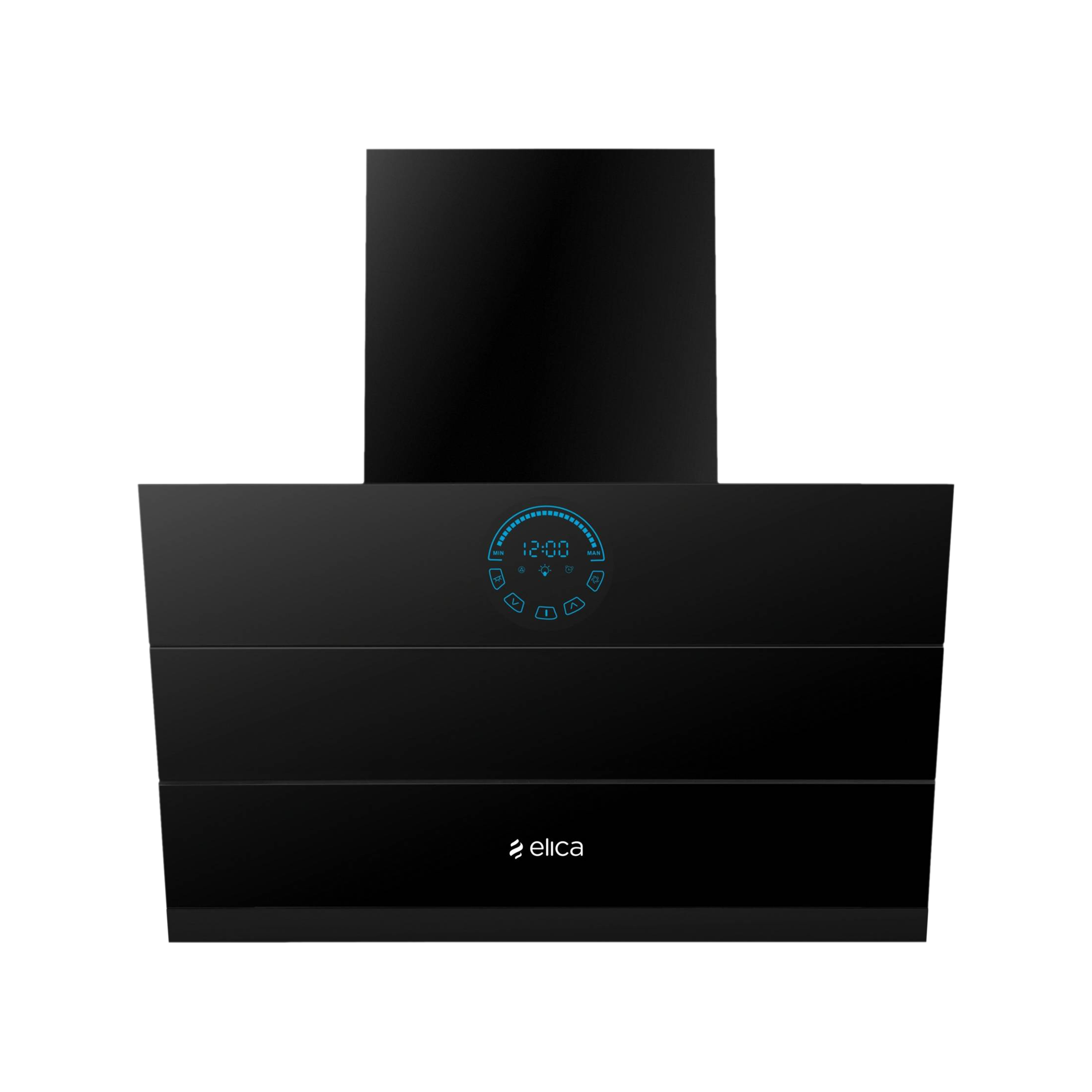 elica EFL 108 HAC LTW VMS 60 60cm 1350m3/hr Ducted Auto Clean Wall Mounted Chimney with Touch Control Panel (Black)_1