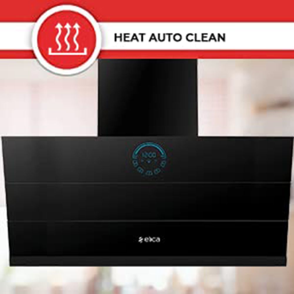 elica EFL 108 HAC LTW VMS 90 90cm 1350m3/hr Ducted Auto Clean Wall Mounted Chimney with Touch Control Panel (Black)_7