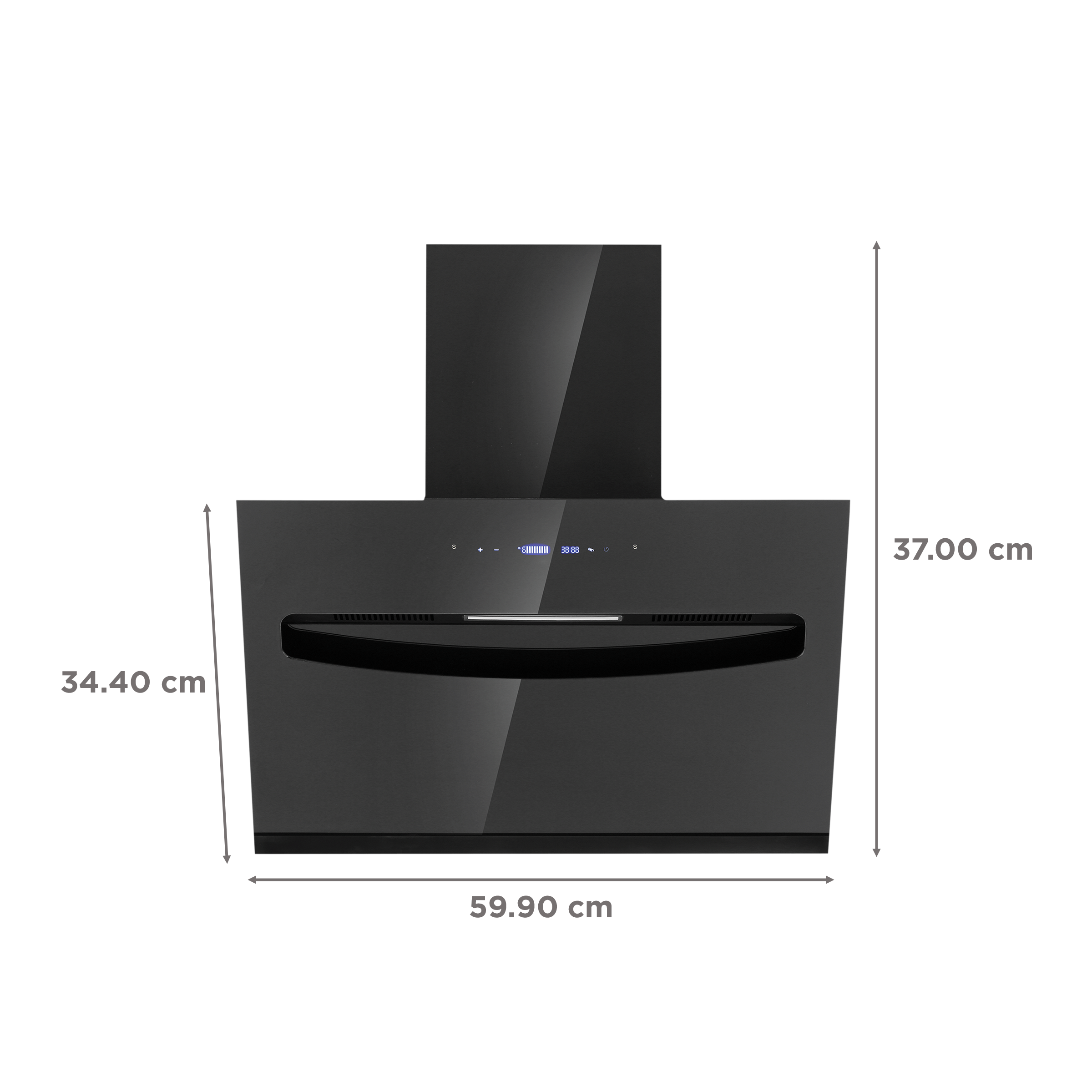 elica EFL S 607 BLDC HAC LTW VMS 60cm 1400m3/hr Ducted Auto Clean Wall Mounted Chimney with Vertical Motion Sensor (Black)_2