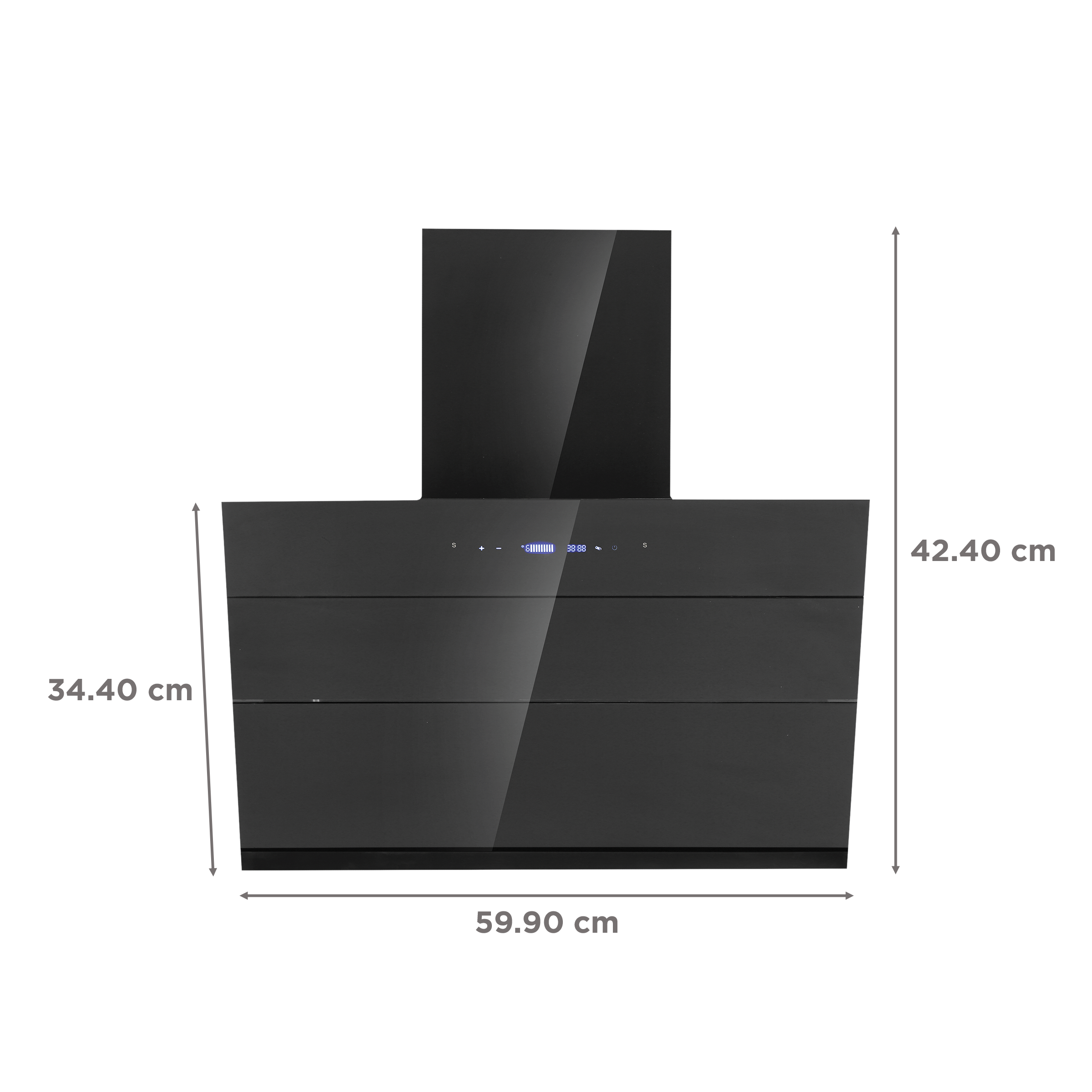 elica EFL S 611 BLDC HAC LTW VMS 60cm 1400m3/hr Ducted Auto Clean Wall Mounted Chimney with Touch Control Panel (Black) elica EFL S 611 BLDC HAC LTW VMS 60cm 1400m3/hr Ducted Auto Clean Wall Mounted Chimney with Touch Control Panel (Black)_2