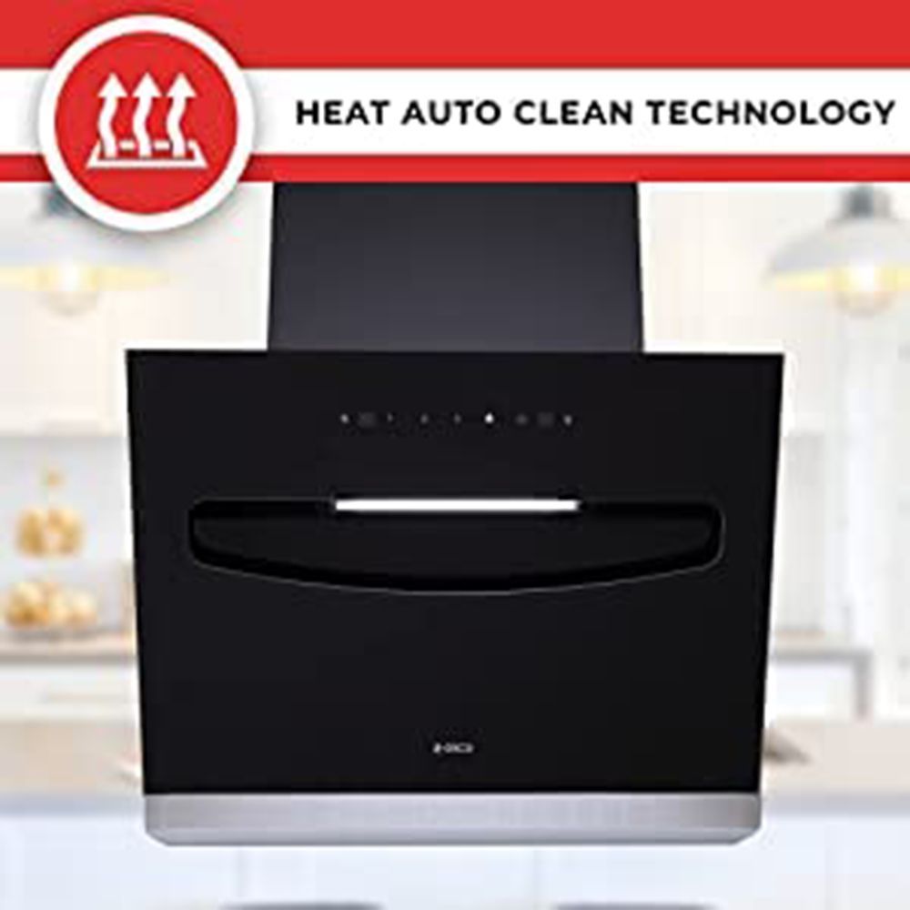 elica EFL S 907 HAC LTW VMS 90cm 1200m3/hr Ducted Auto Clean Wall Mounted Chimney with Touch Control Panel (Black)_9