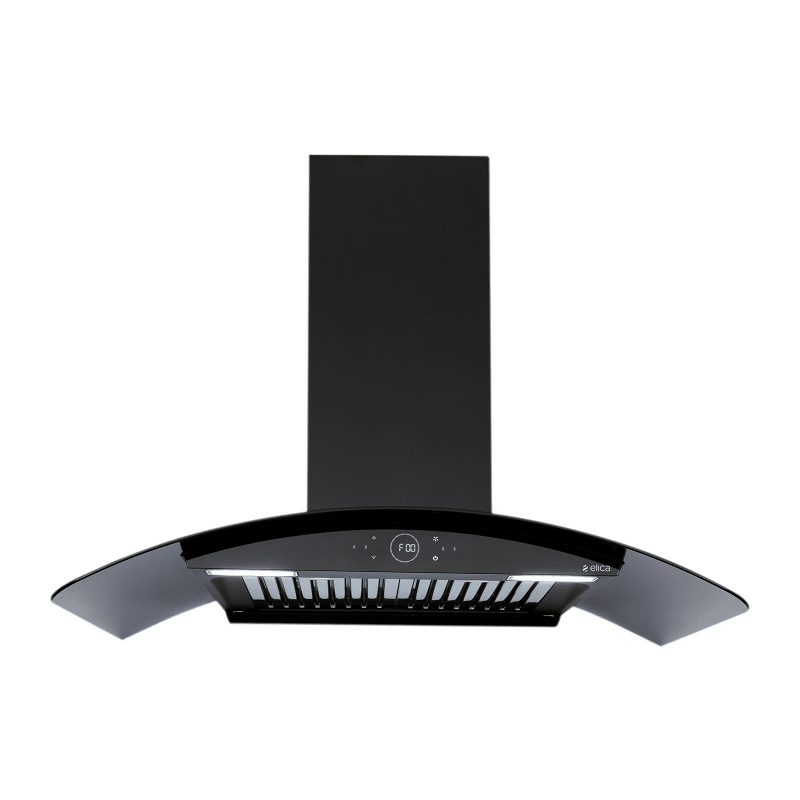 elica ISMART GLACE HAC BF LTW 90 NERO 90cm Ductless Wall Mounted Chimney with Powerful Suction (Black)_1