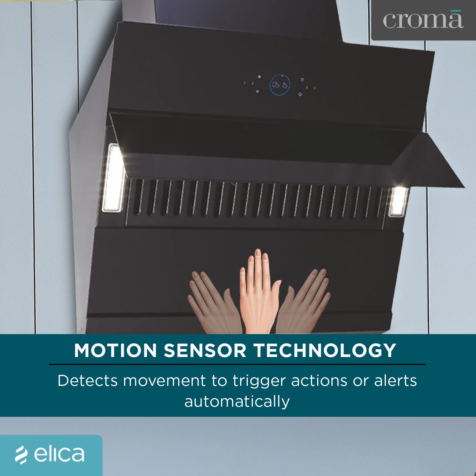 elica ISMART EFL 75 HAC LTW 75cm Ductless Auto Clean Wall Mounted Chimney with Powerful Suction (Black) elica ISMART EFL 75 HAC LTW 75cm Ductless Auto Clean Wall Mounted Chimney with Powerful Suction (Black)_8