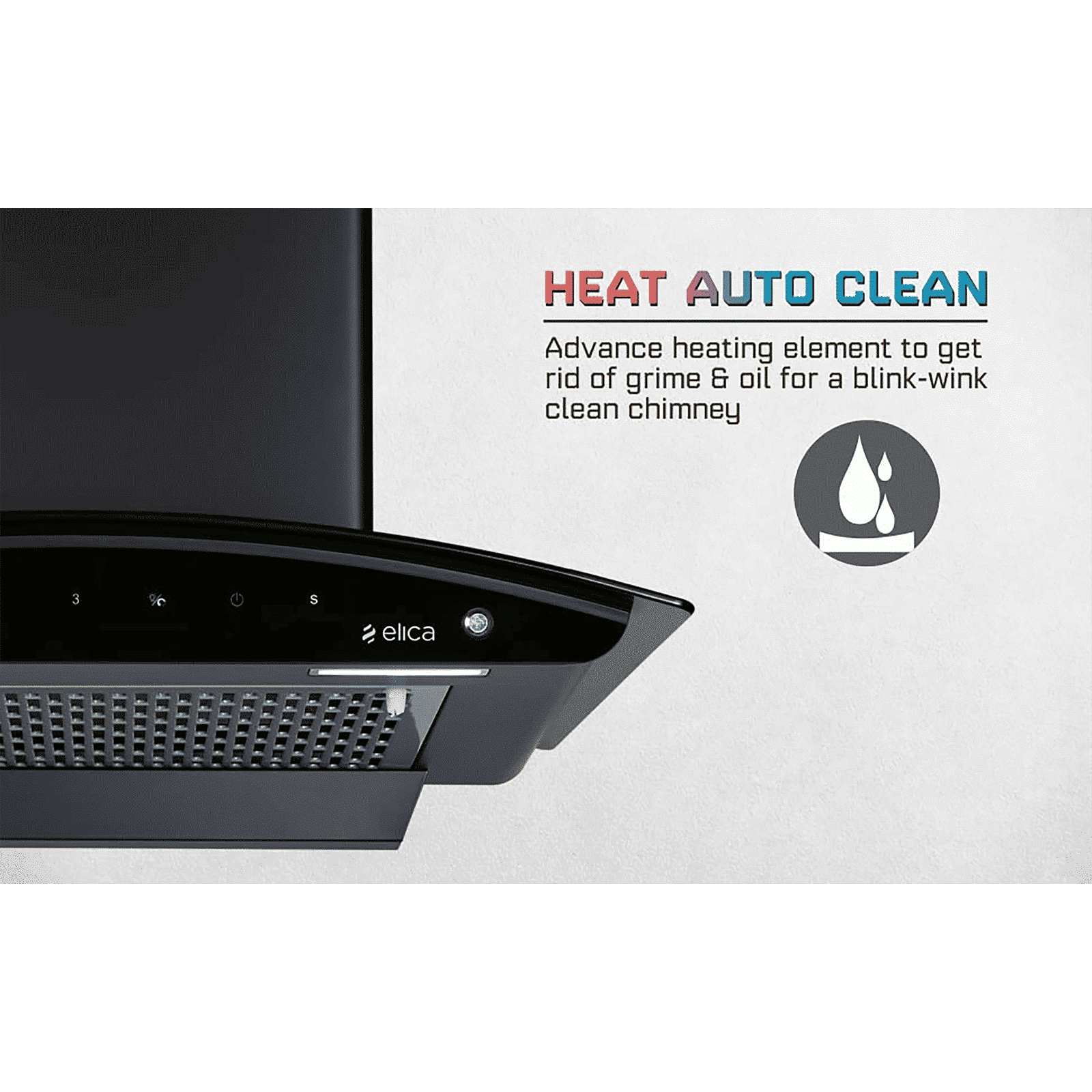 elica FL 600 SLIM HAC MS NERO 60cm 1200m3/hr Ducted Auto Clean Wall Mounted Chimney with Touch Control Panel (Black)_9