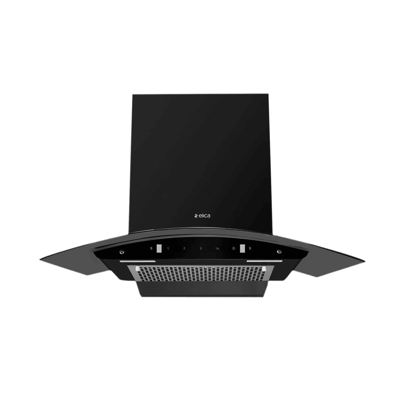 elica FL 900 SLIM HAC MS NERO 90cm 1200m3/hr Ducted Wall Mounted Chimney with Touch Control Panel (Black)_1