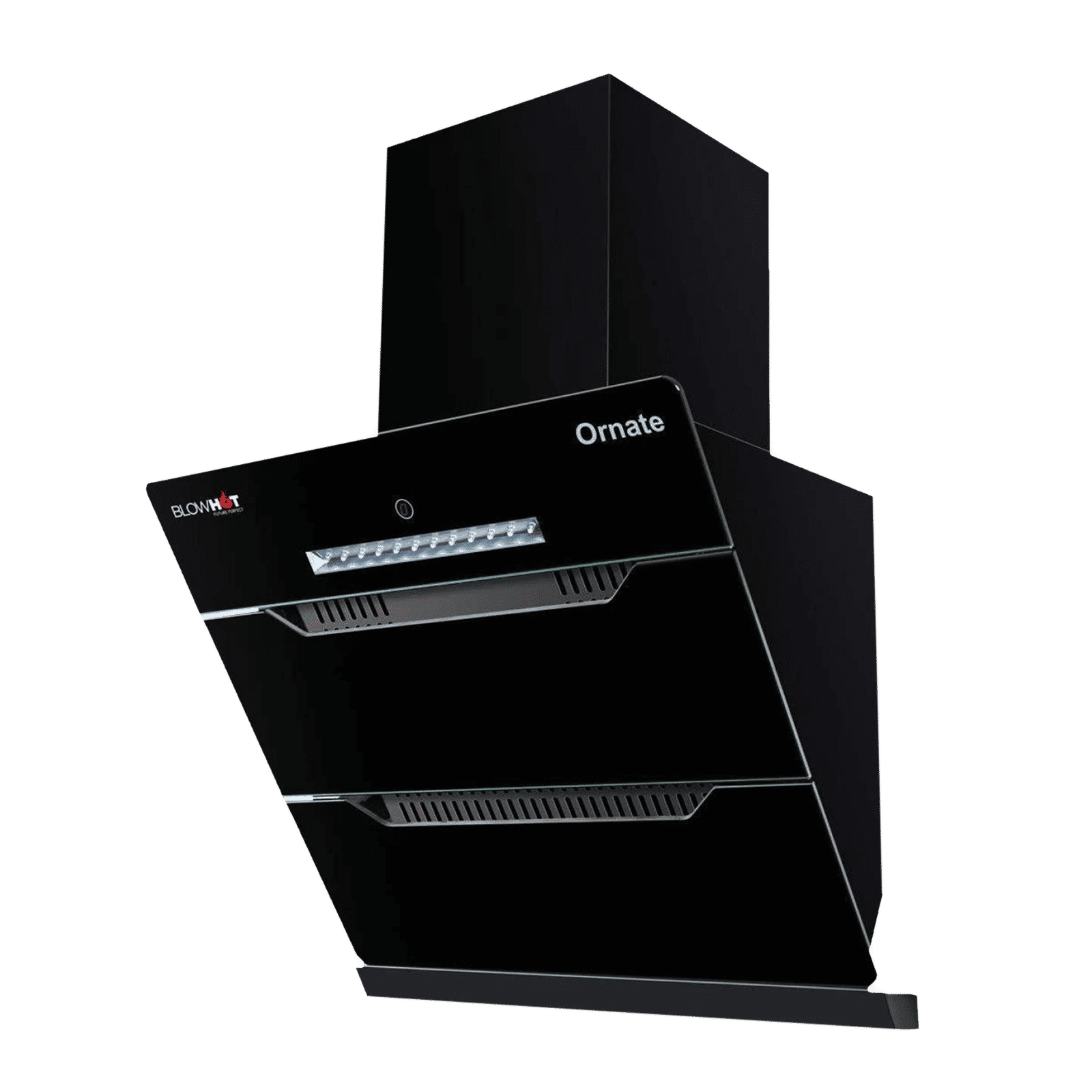 BLOWHOT Ornate BAC 60cm 1300m3/hr Ducted Auto Clean Wall Mounted Chimney with Feather Touch Control (Black)_1