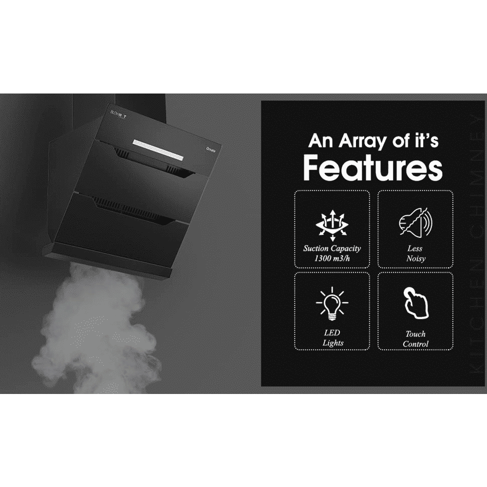 BLOWHOT Ornate BAC 60cm 1300m3/hr Ducted Auto Clean Wall Mounted Chimney with Feather Touch Control (Black)_8