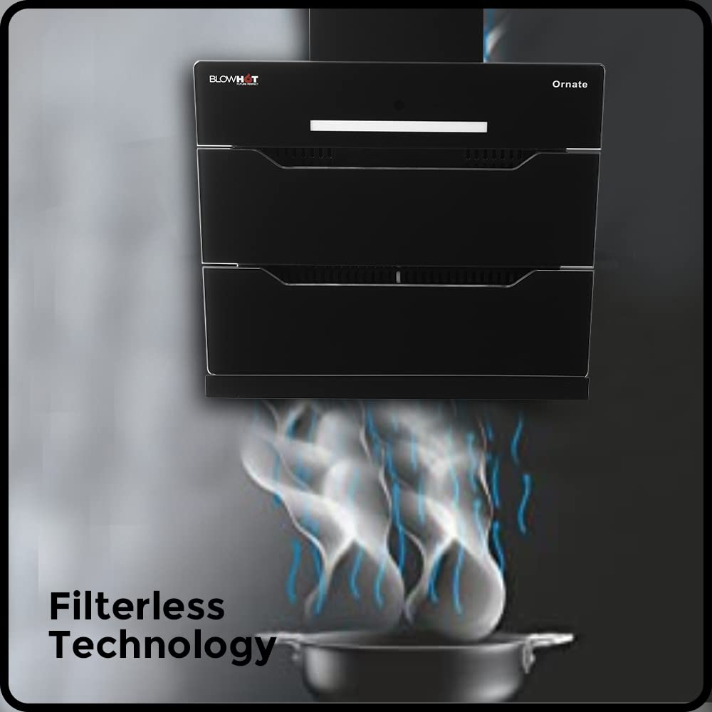 BLOWHOT Ornate BAC 60cm 1300m3/hr Ducted Auto Clean Wall Mounted Chimney with Feather Touch Control (Black)_12