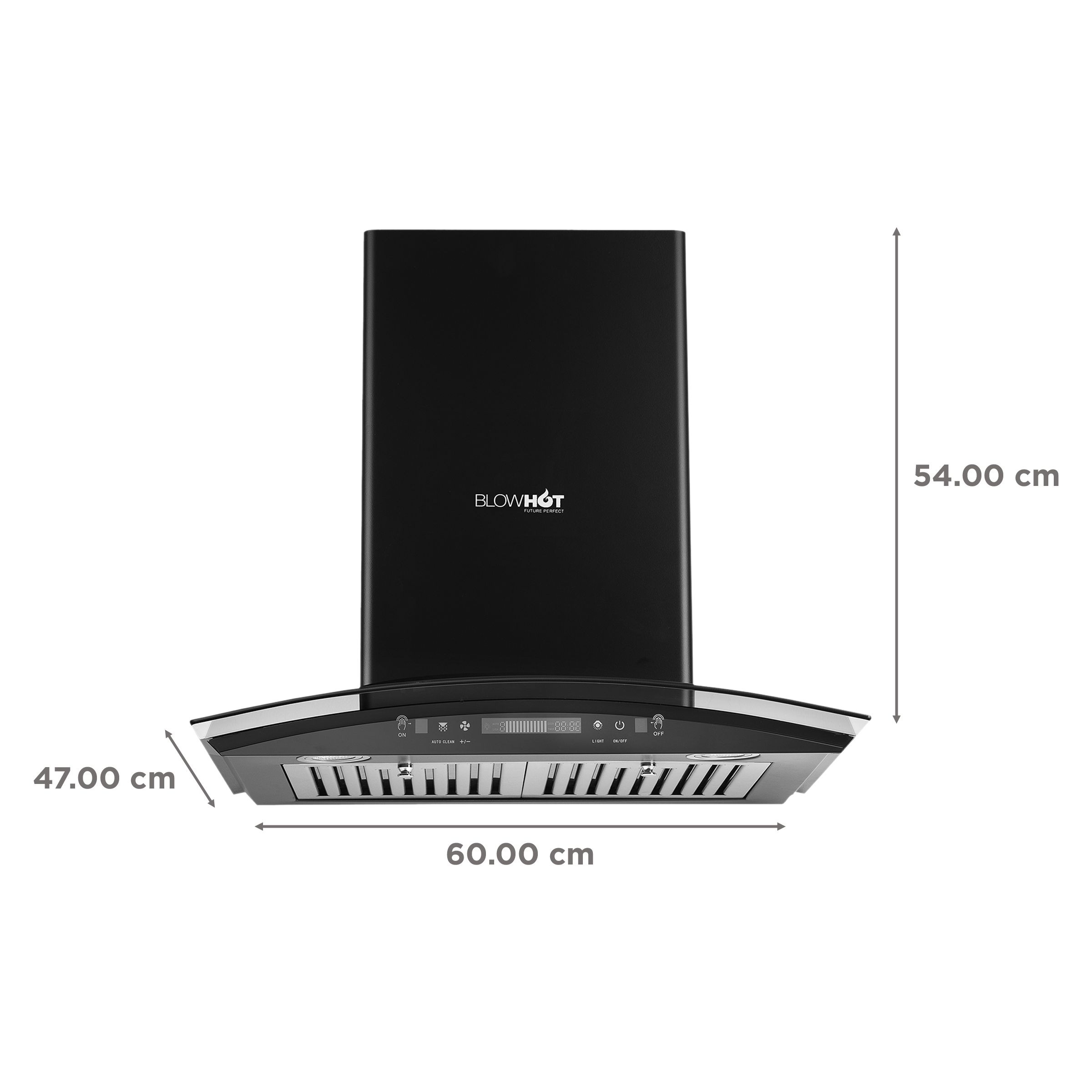 BLOWHOT Electra BAC MS 60cm 1200m3/hr Ducted Auto Clean Wall Mounted Chimney with Motion Sensor Gesture (Black)_2