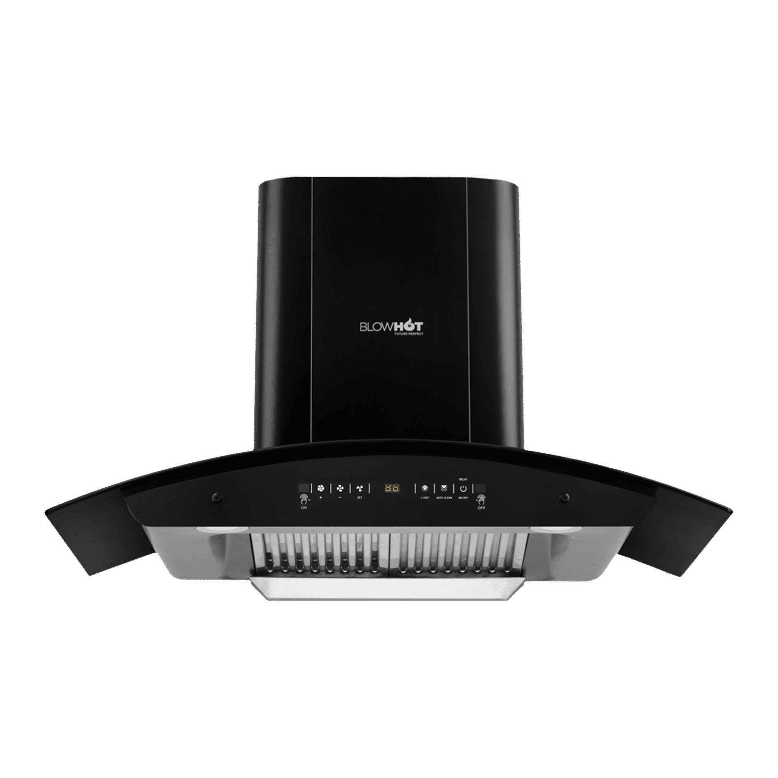 BLOWHOT Camellia BAC MS 90cm 1300m3/hr Ducted Auto Clean Wall Mounted Chimney with Motion Sensor Gesture (Black)_1