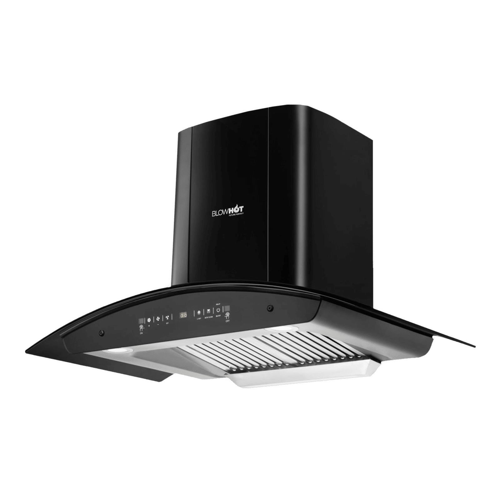 BLOWHOT Camellia BAC MS 90cm 1300m3/hr Ducted Auto Clean Wall Mounted Chimney with Motion Sensor Gesture (Black)_4