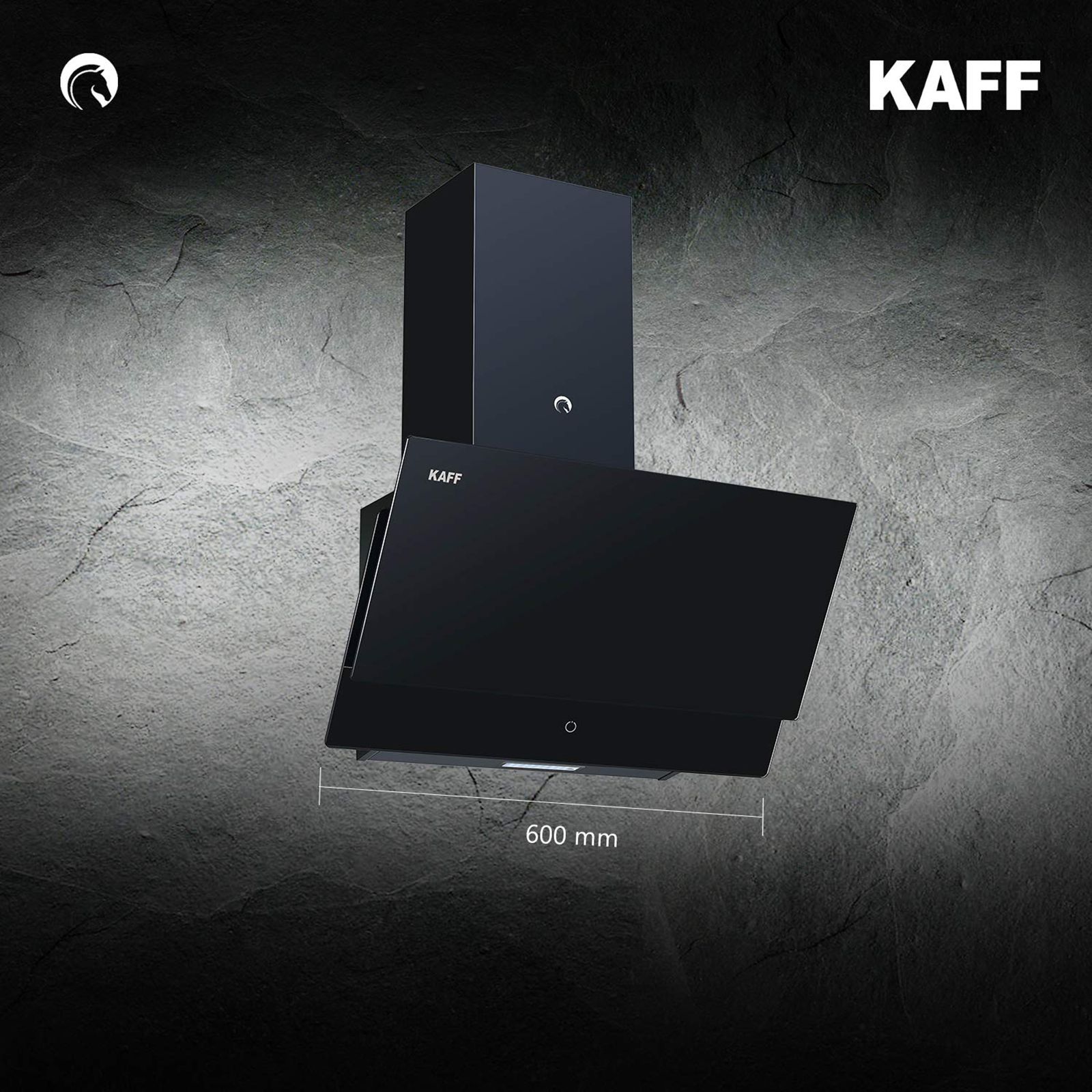 KAFF NOVA SV 60cm 1000m3/hr Ducted Wall Mounted Chimney with O Touch Control (Black)_6