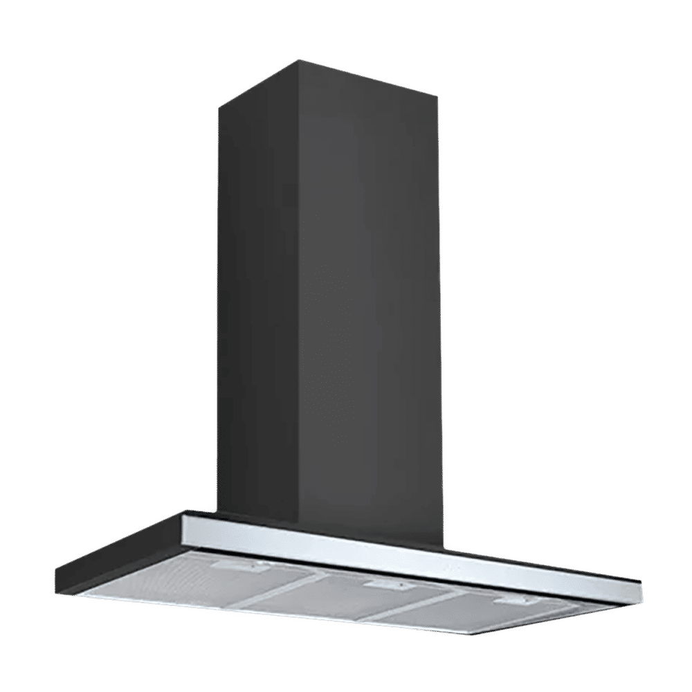 KAFF VISTOSI DHC IS 90cm 1000m3/hr Ducted Auto Clean Wall Mounted Chimney with Thermostatic Touch Control Panel (Black)_1