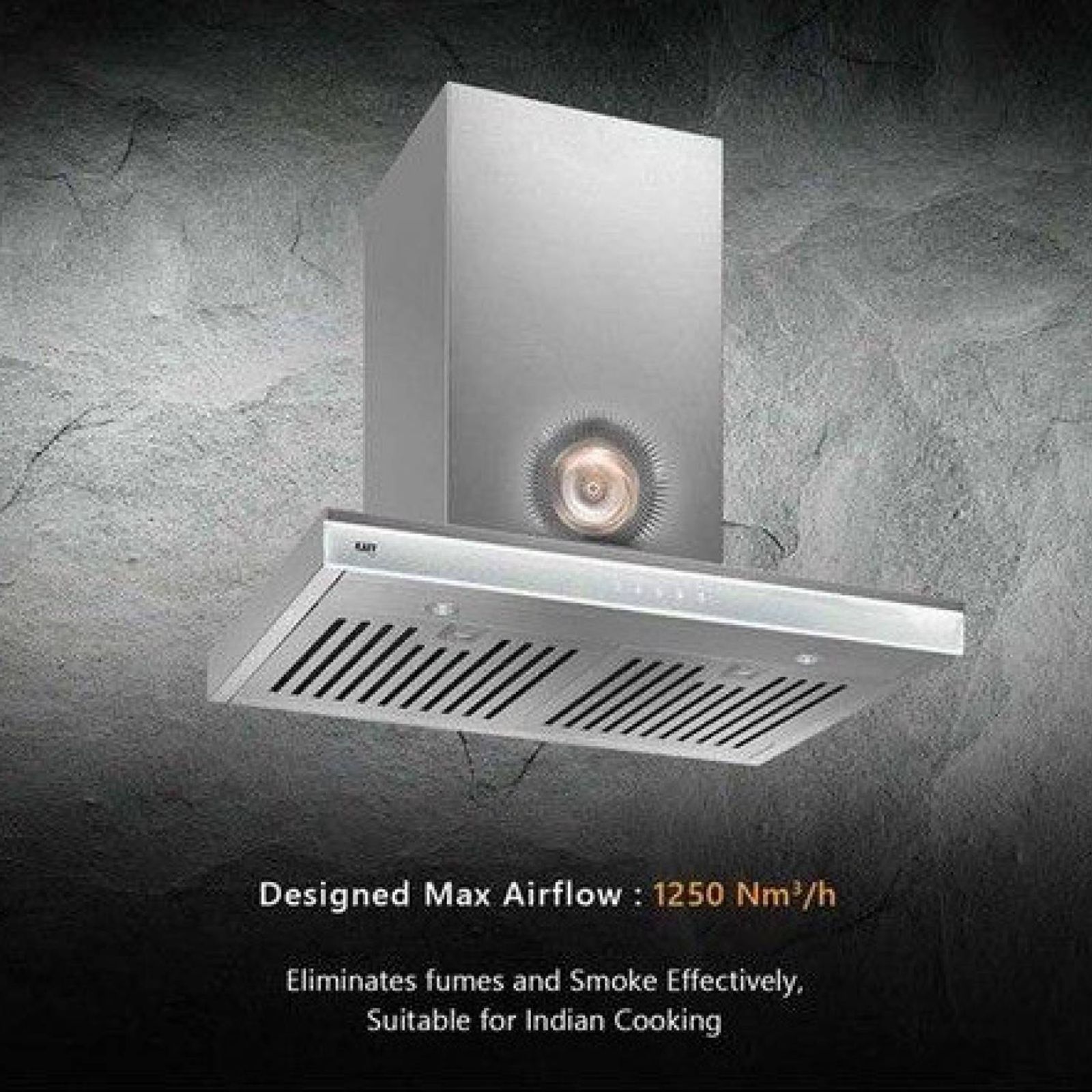 KAFF VISTOSI DHC 60cm 1250m3/hr Ducted Auto Clean Wall Mounted Chimney with Thermostatic Touch Control Panel (Steel)_5
