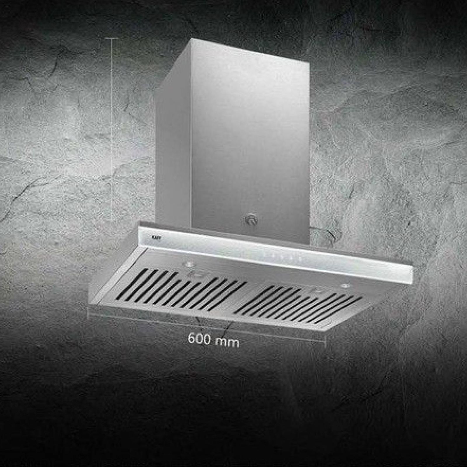 KAFF VISTOSI DHC 60cm 1250m3/hr Ducted Auto Clean Wall Mounted Chimney with Thermostatic Touch Control Panel (Steel)_3