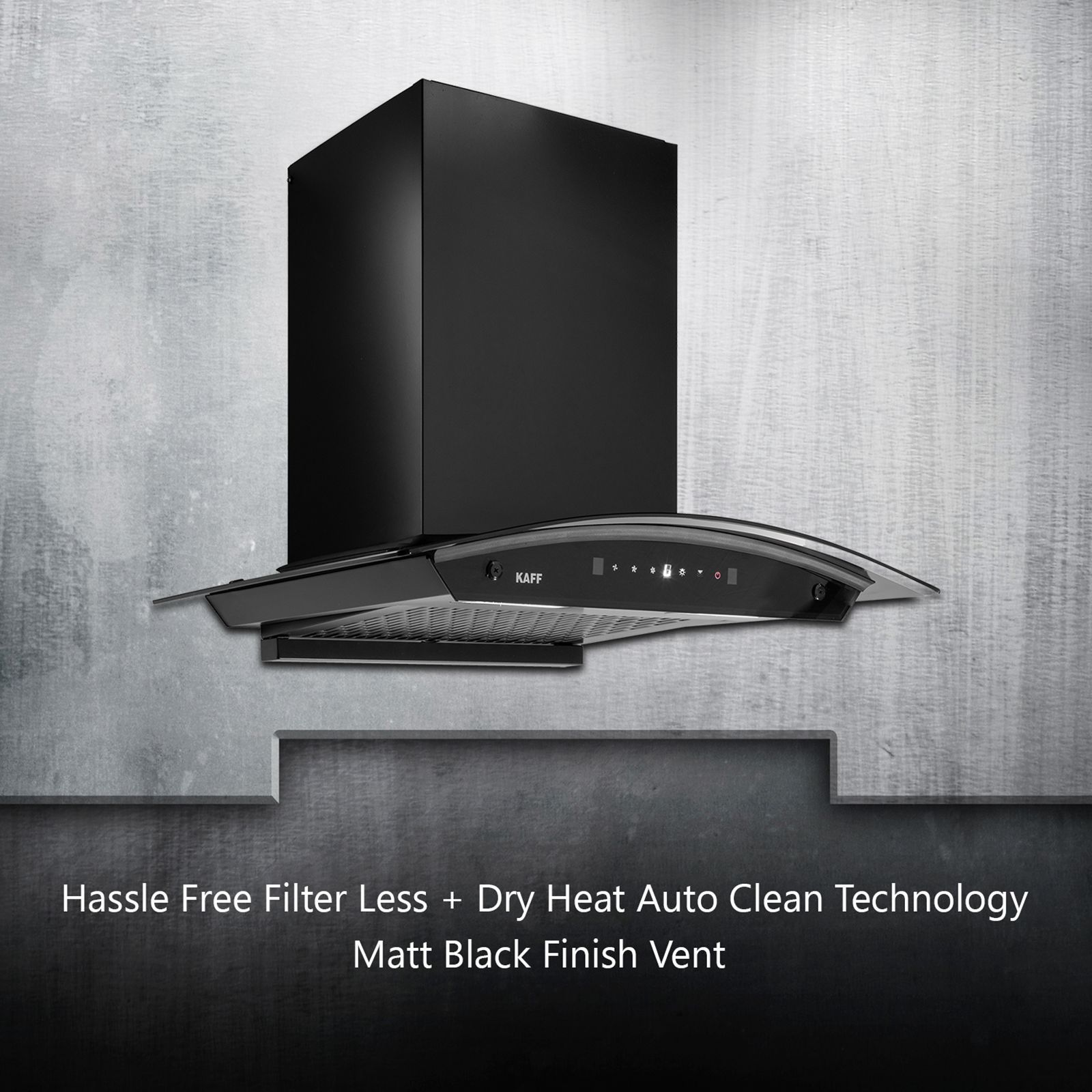 KAFF MAINZ DHC 60cm 1200m3/hr Ducted Auto Clean Wall Mounted Chimney with Thermostatic Touch Control Panel (Black)_7