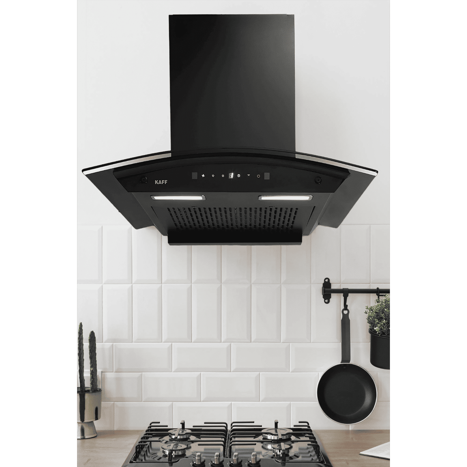 KAFF MAINZ DHC 60cm 1200m3/hr Ducted Auto Clean Wall Mounted Chimney with Thermostatic Touch Control Panel (Black)_16
