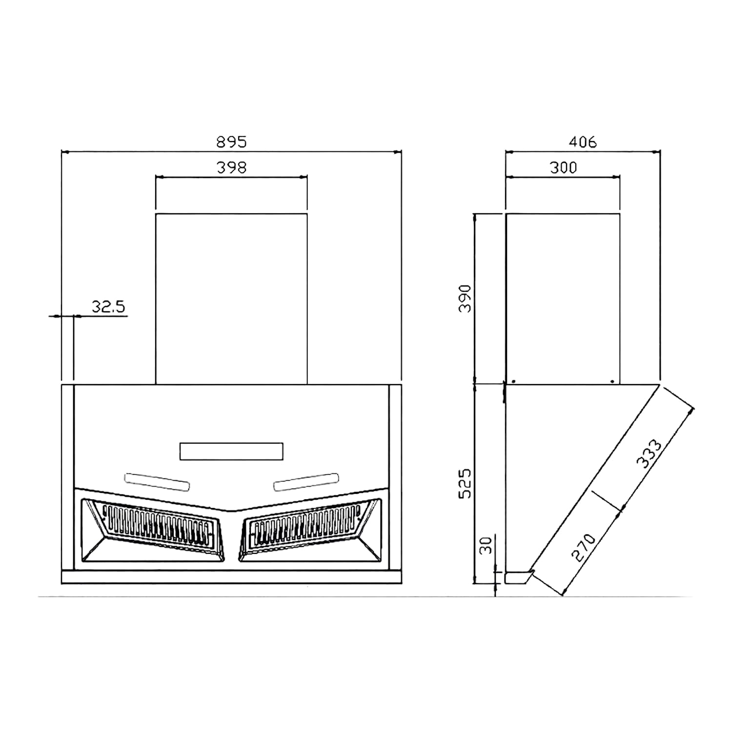 KAFF AIRFRAME SM DHC 90cm 1180m3/hr Ducted Auto Clean Wall Mounted Chimney with Digital Display (Black) KAFF AIRFRAME SM DHC 90cm 1180m3/hr Ducted Auto Clean Wall Mounted Chimney with Digital Display (Black)_8