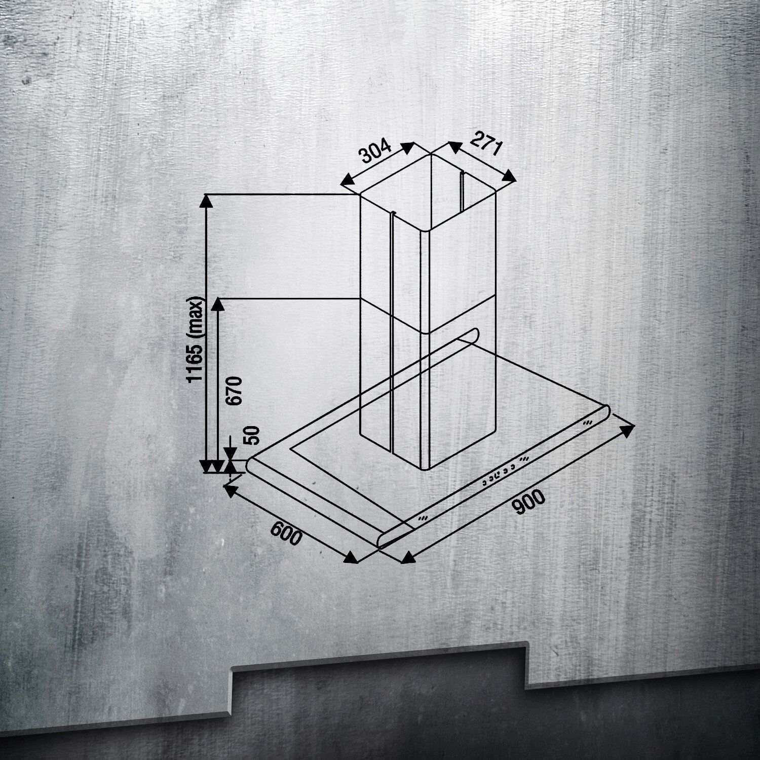 KAFF CANARY DHC BF IS 90cm 1200m3/hr Ducted Auto Clean Wall Mounted Chimney with Digital Display (Silver)_7