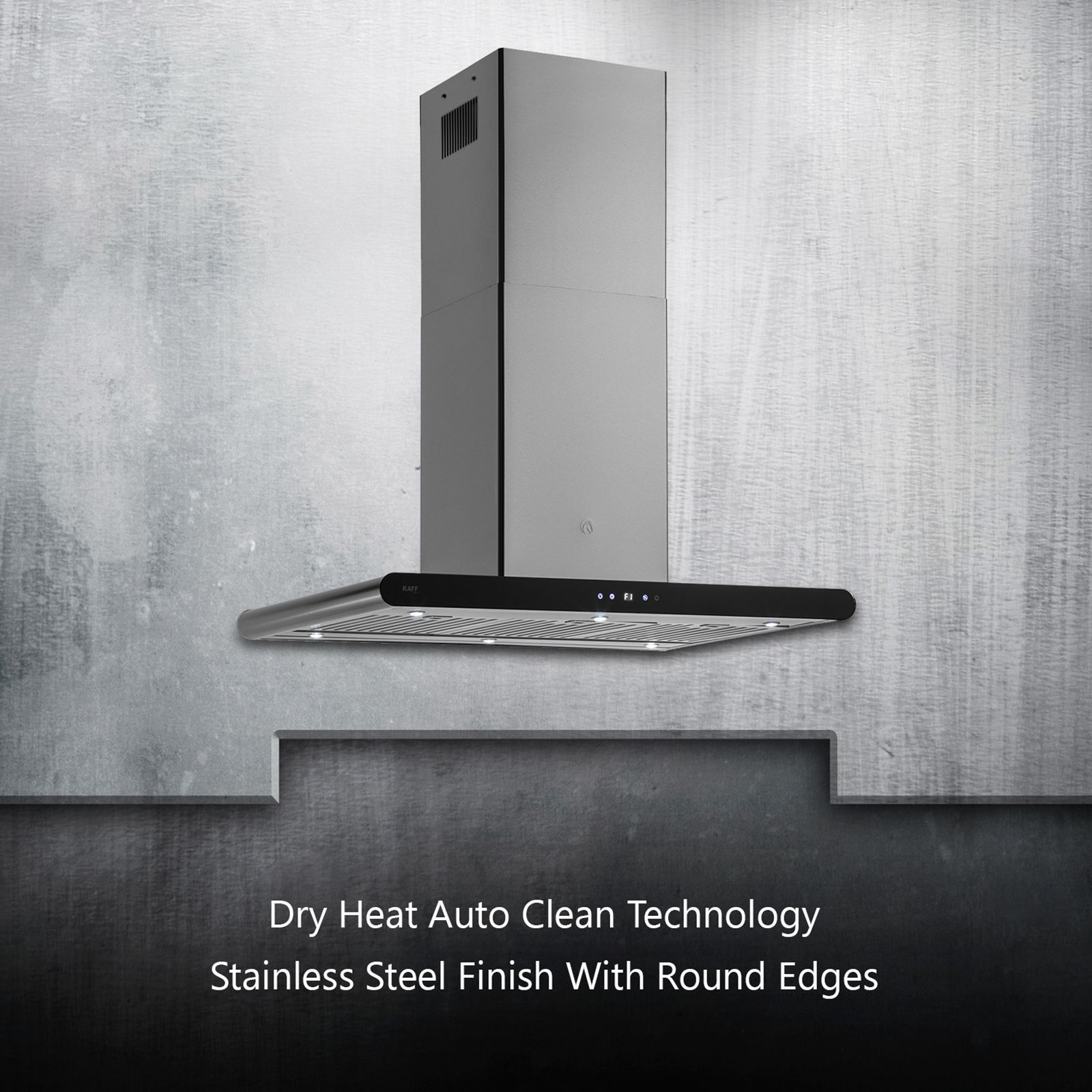 KAFF CANARY DHC BF IS 90cm 1200m3/hr Ducted Auto Clean Wall Mounted Chimney with Digital Display (Silver)_9