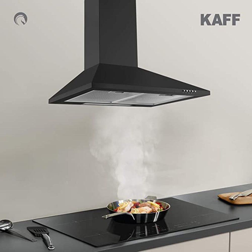 KAFF BASE LX BL 60cm 700m3/hr Ducted Wall Mounted Chimney with Soft Push Buttons (Black)_7