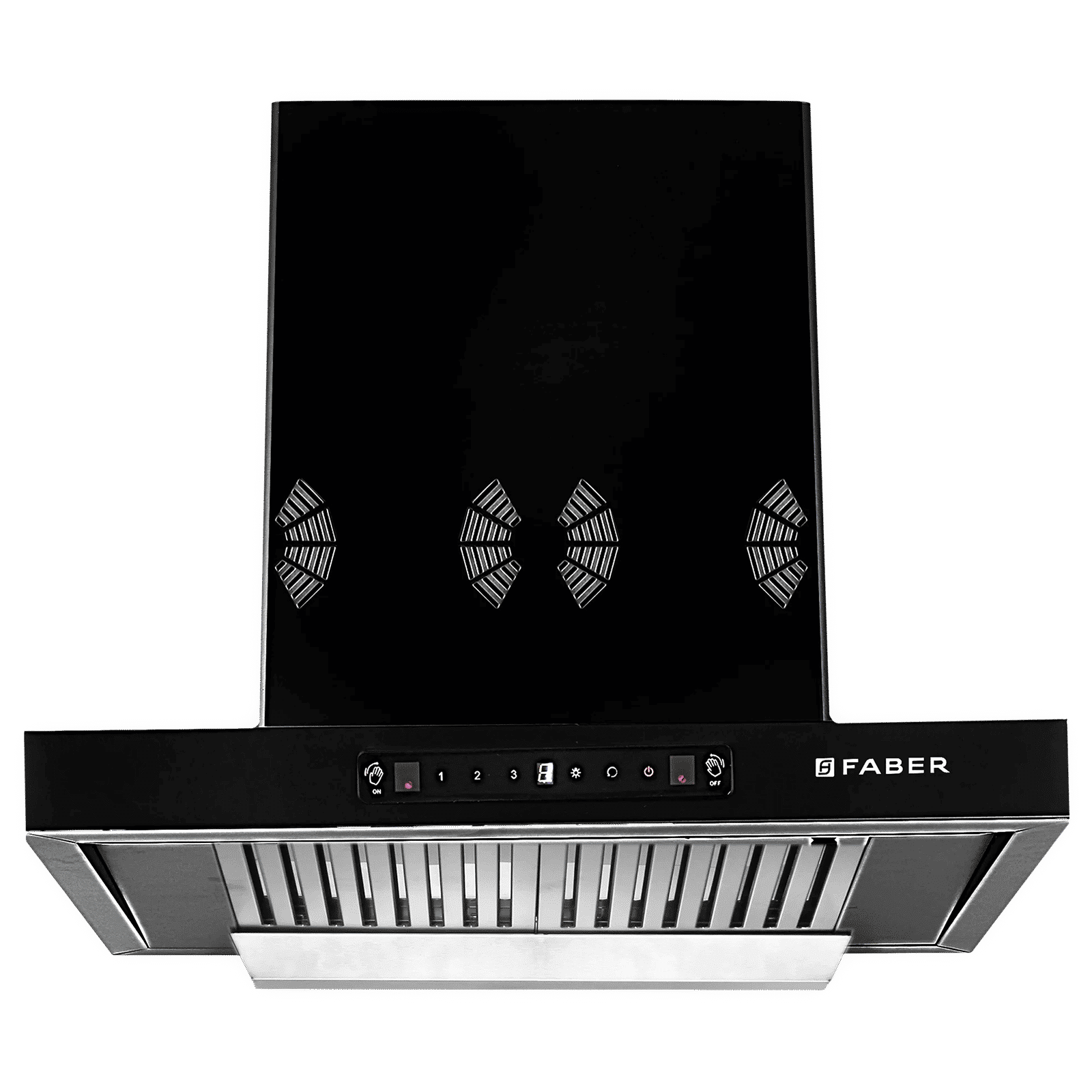 FABER SILENCIO 3D IND HC SC FL BK 60cm 1298m3/hr Ducted Auto Clean Wall Mounted Chimney with Touch Control Panel (Black)_4