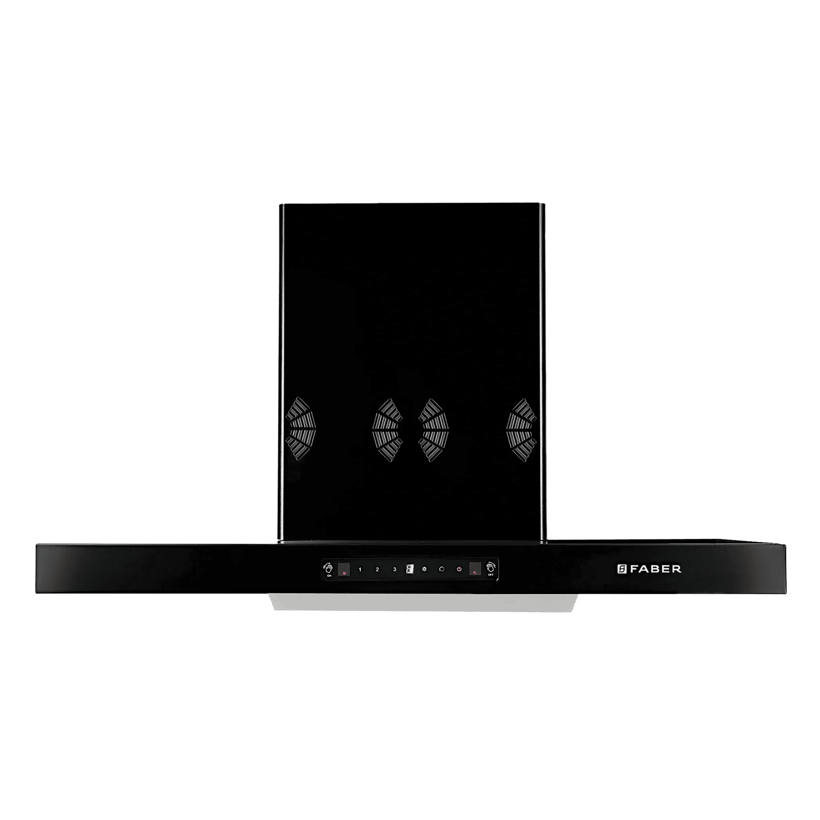 FABER SILENCIO 3D IND HC SC FL BK 90cm 1325m3/hr Ducted Auto Clean Wall Mounted Chimney with Touch Control Panel (Black) FABER SILENCIO 3D IND HC SC FL BK 90cm 1325m3/hr Ducted Auto Clean Wall Mounted Chimney with Touch Control Panel (Black)_1
