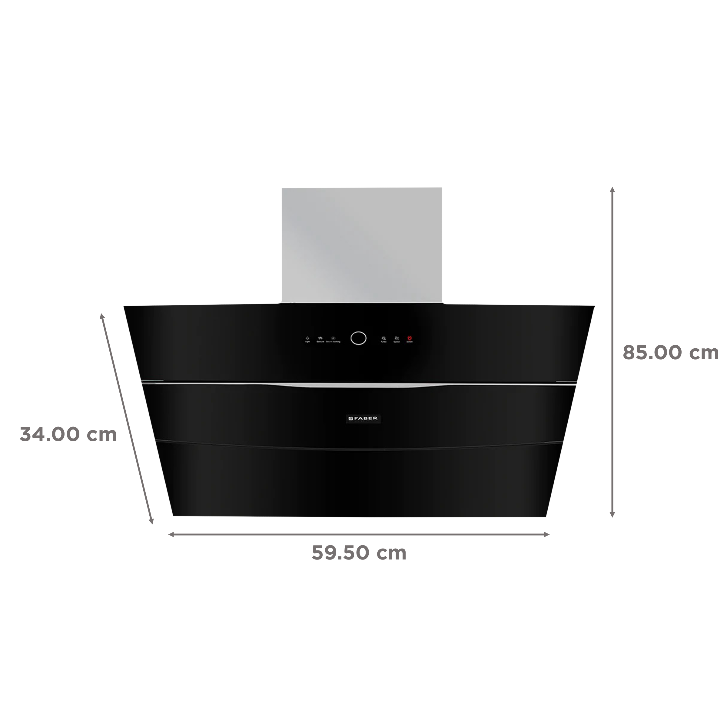 FABER BOLT FL SW SC BK N 60cm 1500m3/hr Ducted Auto Clean Wall Mounted Chimney with Gesture & Touch Control (Black)_2