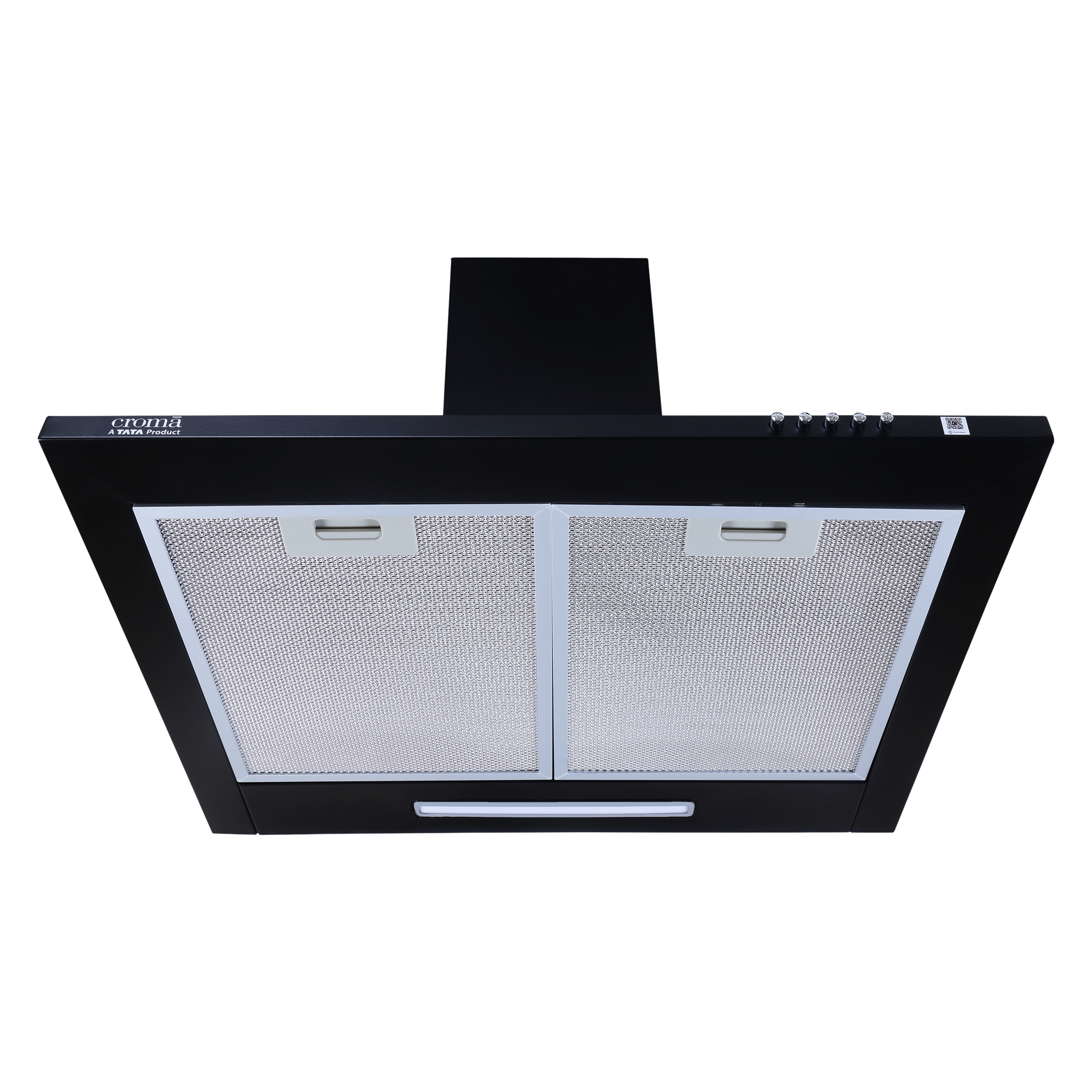 Croma 60cm 750m3/hr Ducted Wall Mounted Chimney with Push Button Control (Black)_9