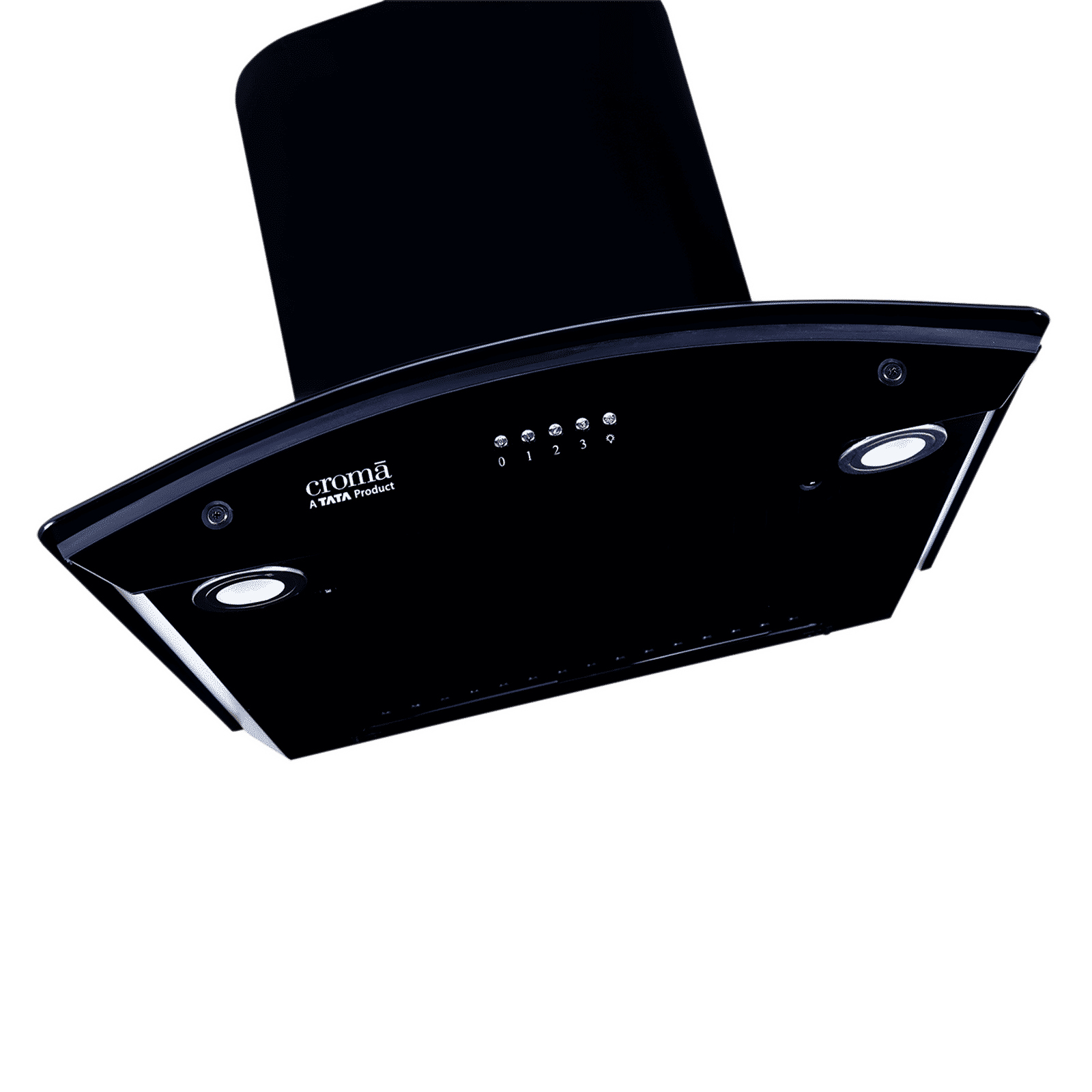 Croma 60cm 1300m3/hr Ducted Baffle Filter Wall Mounted Chimney with Push Button Control (Black)_9