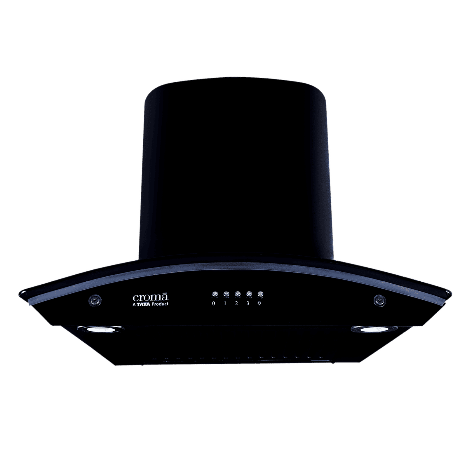 Croma 60cm 1300m3/hr Ducted Baffle Filter Wall Mounted Chimney with Push Button Control (Black)_4