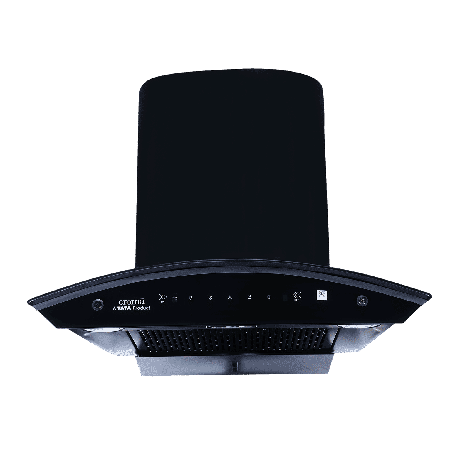 Croma 60cm 1300m3/hr Ducted Auto Clean Wall Mounted Chimney with Touch & Gesture Control (Black)_1
