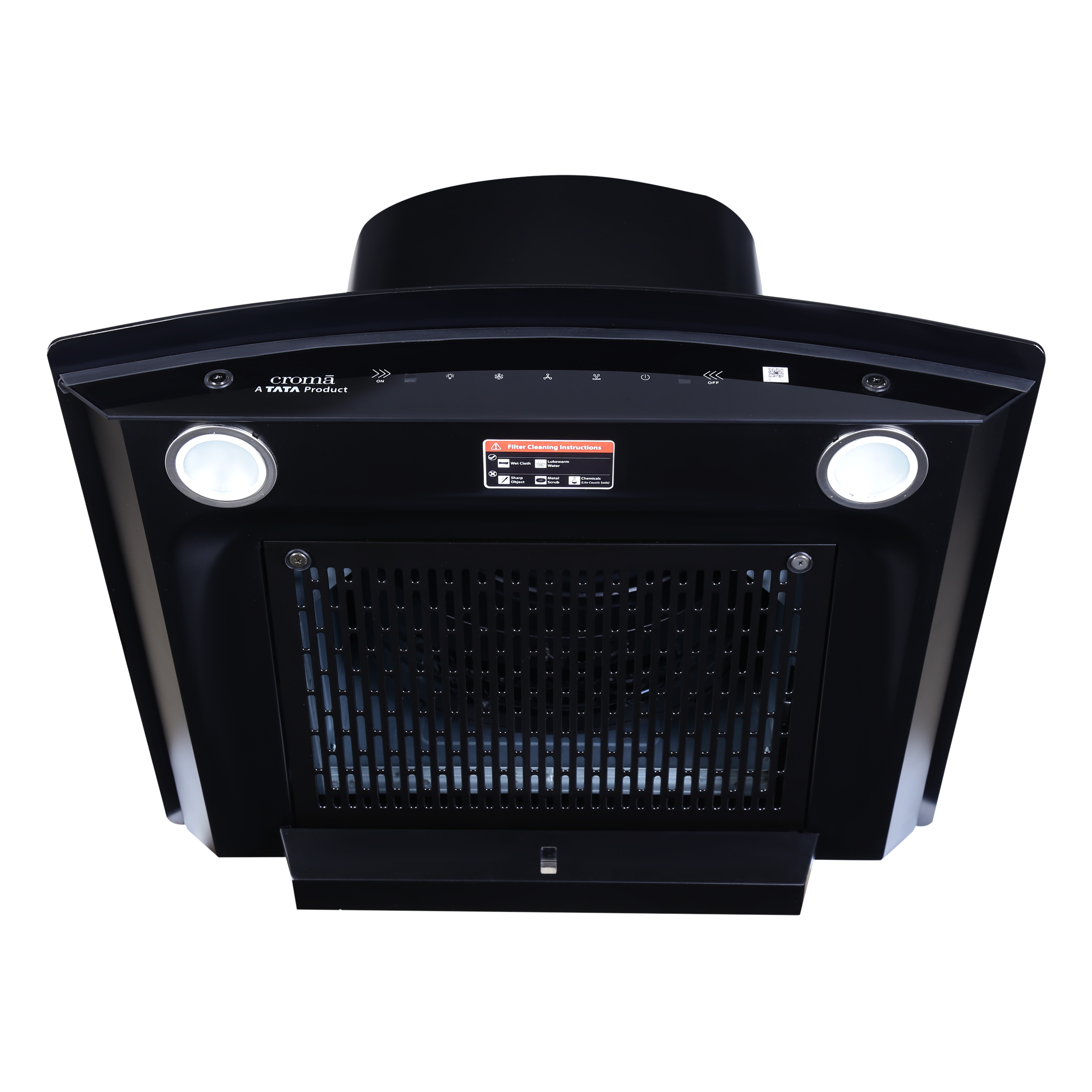 Croma 60cm 1300m3/hr Ducted Auto Clean Wall Mounted Chimney with Touch & Gesture Control (Black)_10
