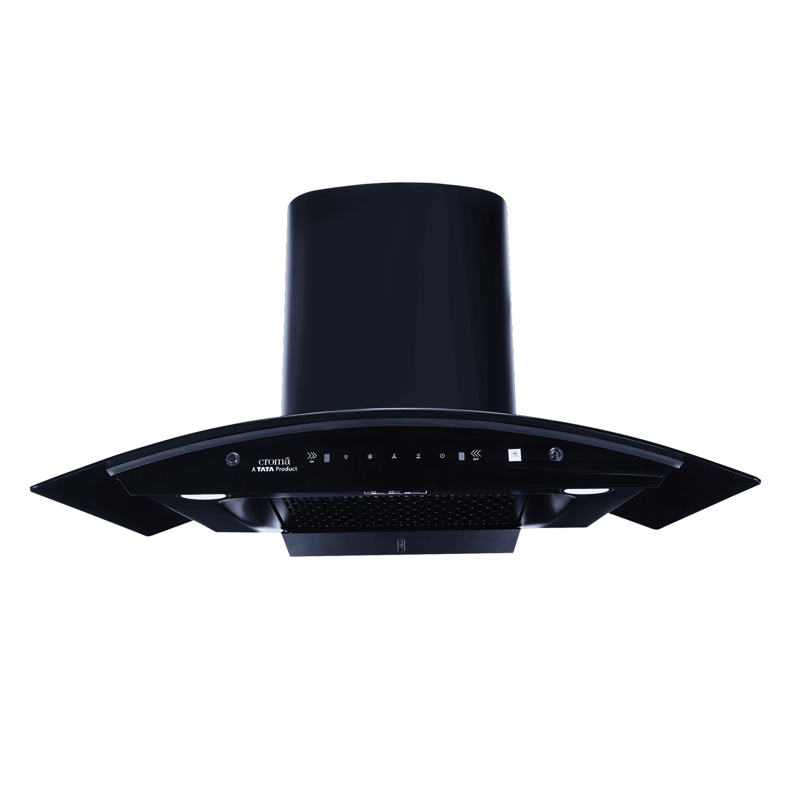 Croma Advencio 90cm 1300m3/hr Ducted Wall Mounted Chimney with Push Button Control (Black)_1