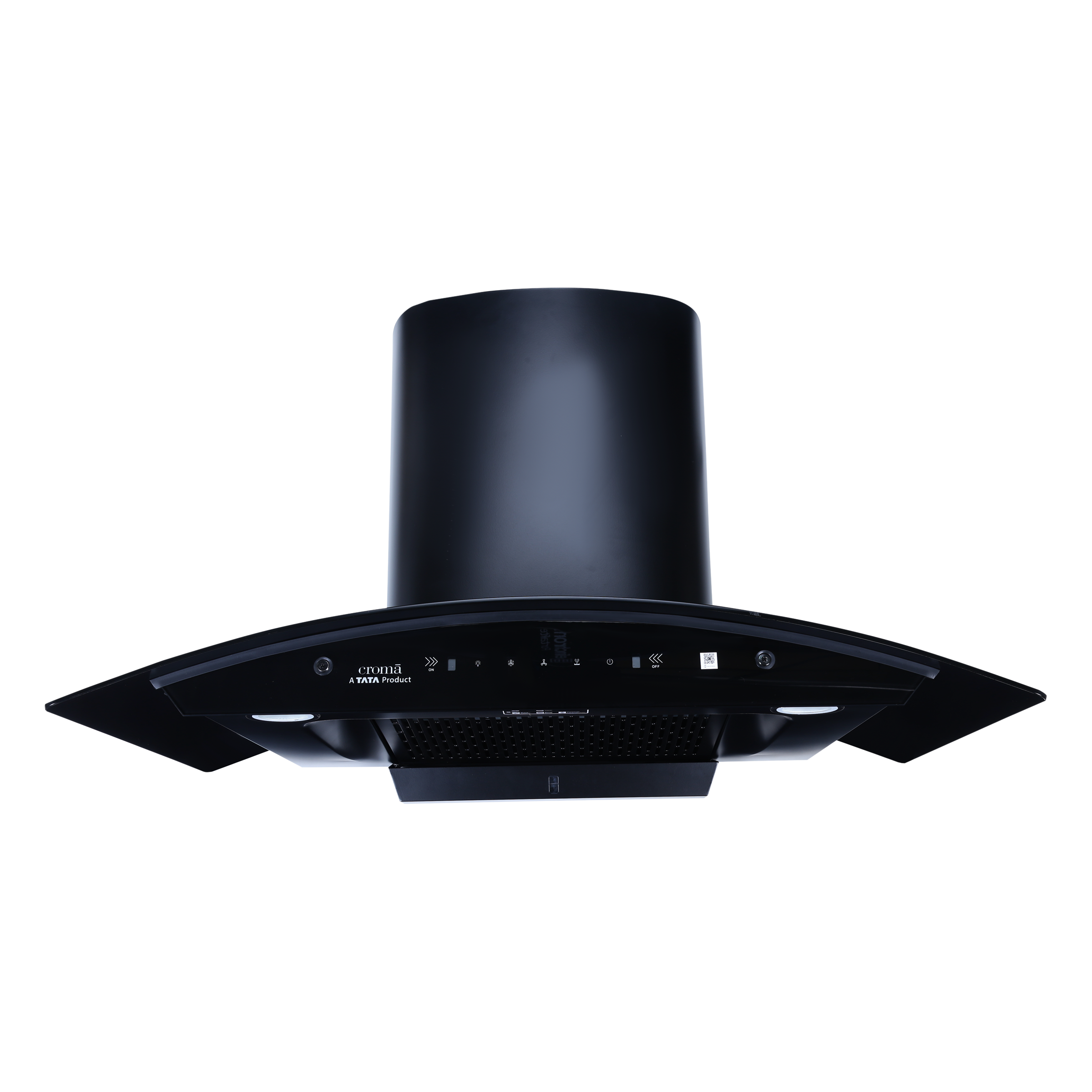 Croma 90cm 1300m3/hr Ducted Auto Clean Wall Mounted Chimney with Touch & Gesture Control (Black)_1