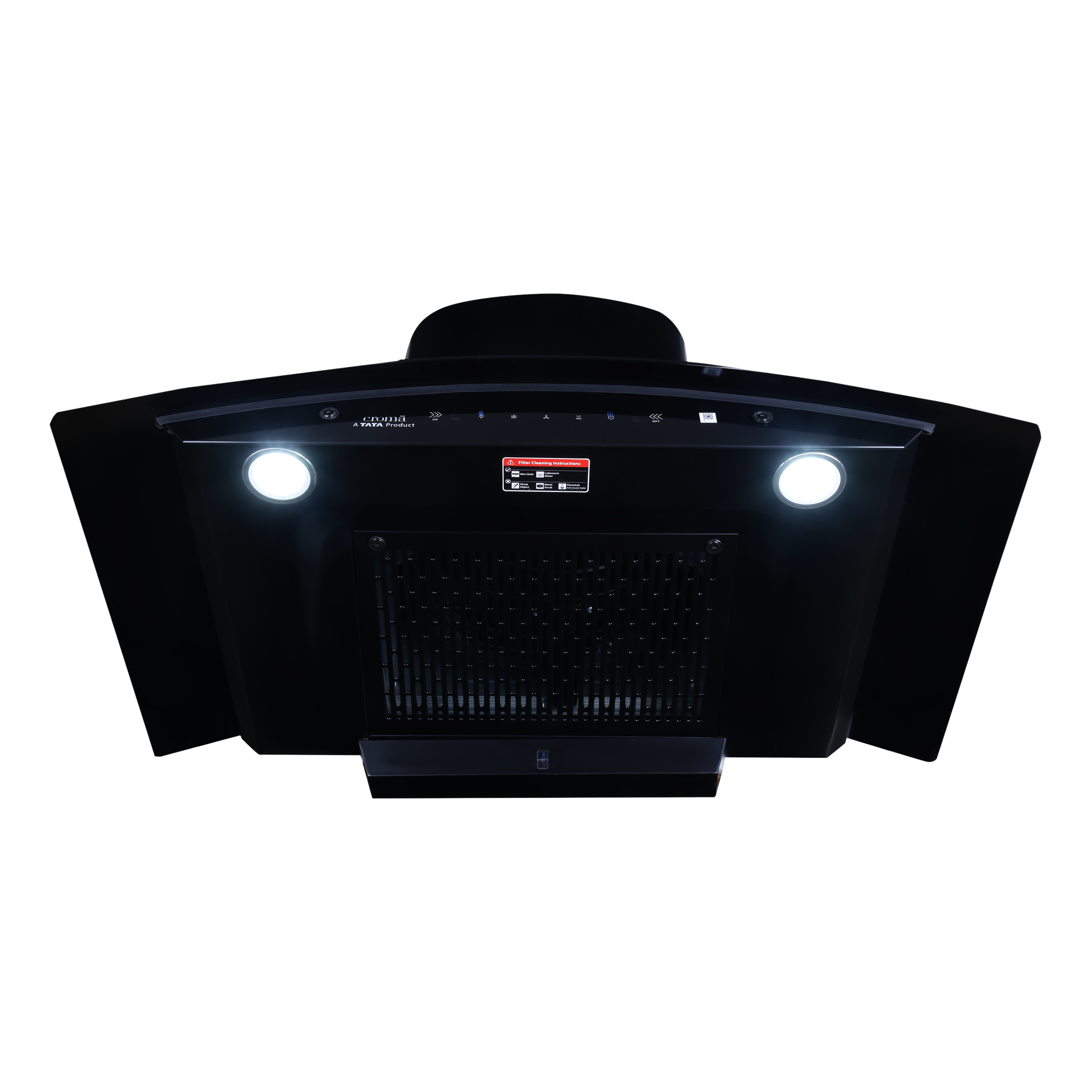 Croma 90cm 1300m3/hr Ducted Auto Clean Wall Mounted Chimney with Touch & Gesture Control (Black)_10