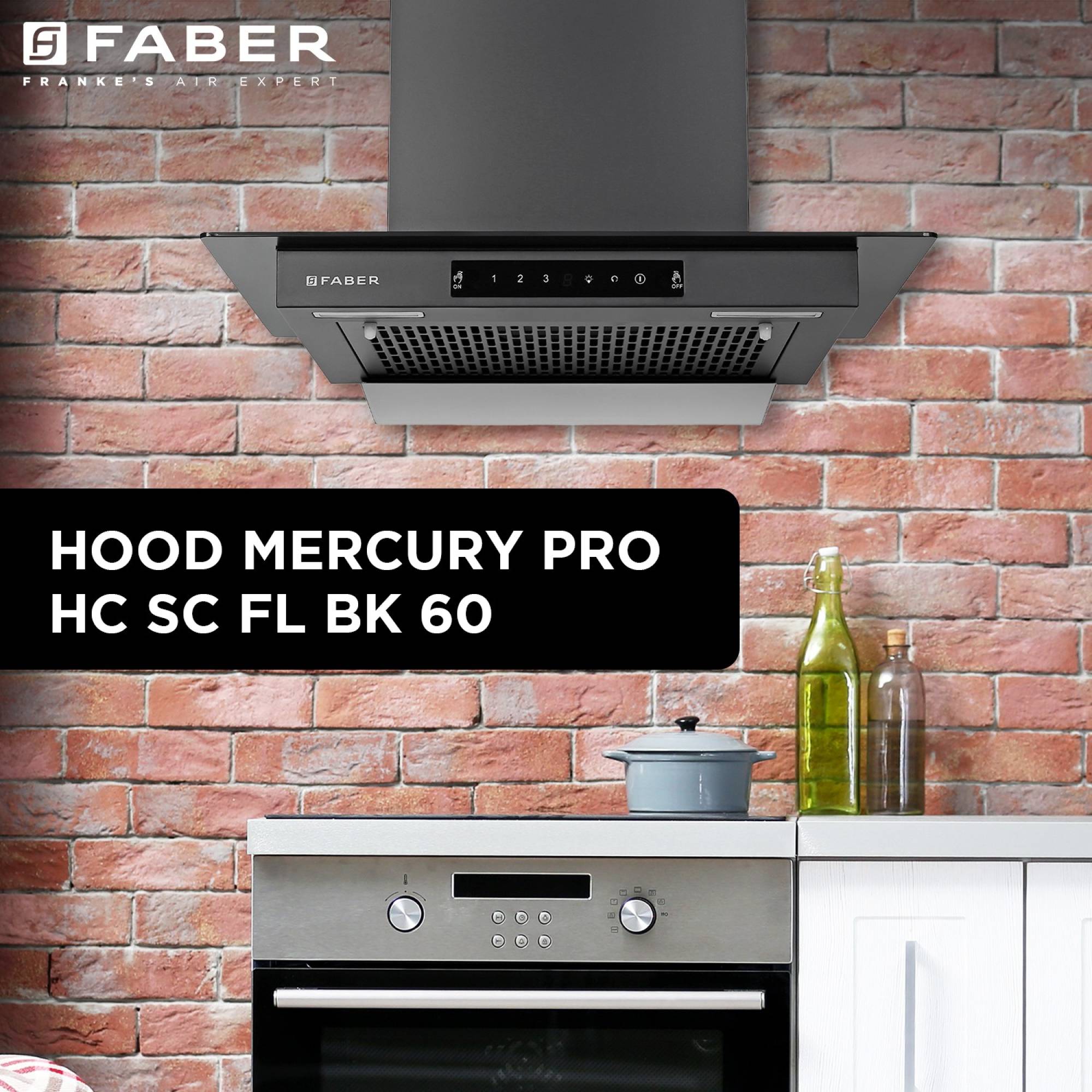 FABER Mercury Pro HC SC FL BK 60cm 1200m3/hr Ducted Auto Clean Wall Mounted Chimney with Touch Control Panel (Black)_8