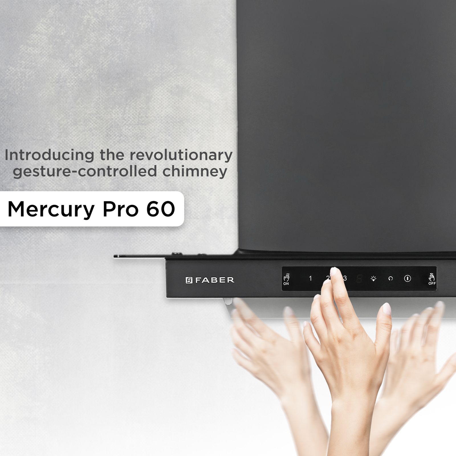 FABER Mercury Pro HC SC FL BK 60cm 1200m3/hr Ducted Auto Clean Wall Mounted Chimney with Touch Control Panel (Black)_9