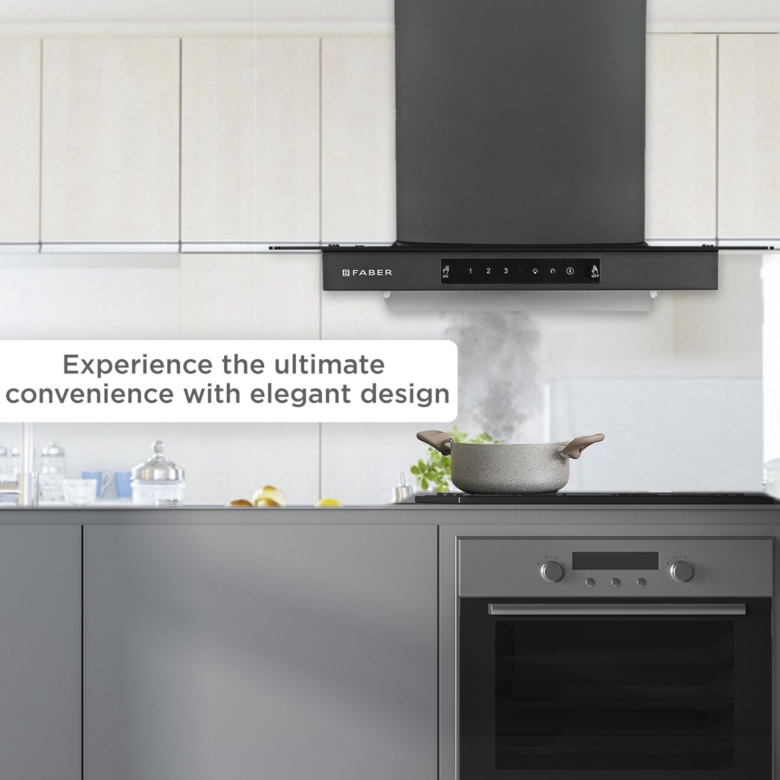 FABER Mercury Pro HC SC FL BK 60cm 1200m3/hr Ducted Auto Clean Wall Mounted Chimney with Touch Control Panel (Black)_6