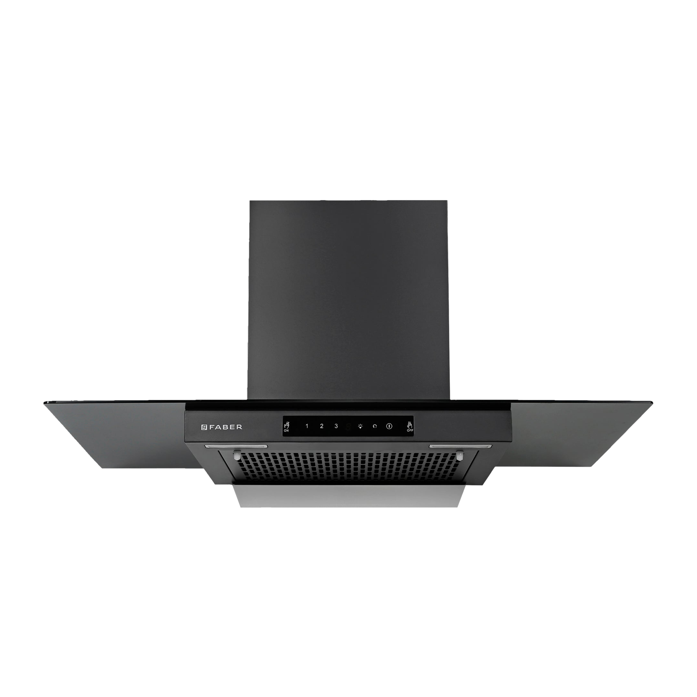 FABER Mercury Pro HC SC FL BK 90cm 1200m3/hr Ductless Auto Clean Wall Mounted Chimney with Touch Control Panel (Black)_1