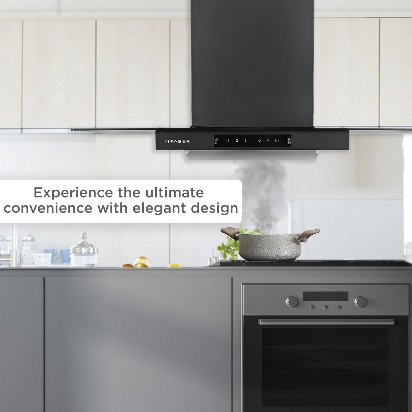 FABER Mercury Pro HC SC FL BK 90cm 1200m3/hr Ductless Auto Clean Wall Mounted Chimney with Touch Control Panel (Black)_7