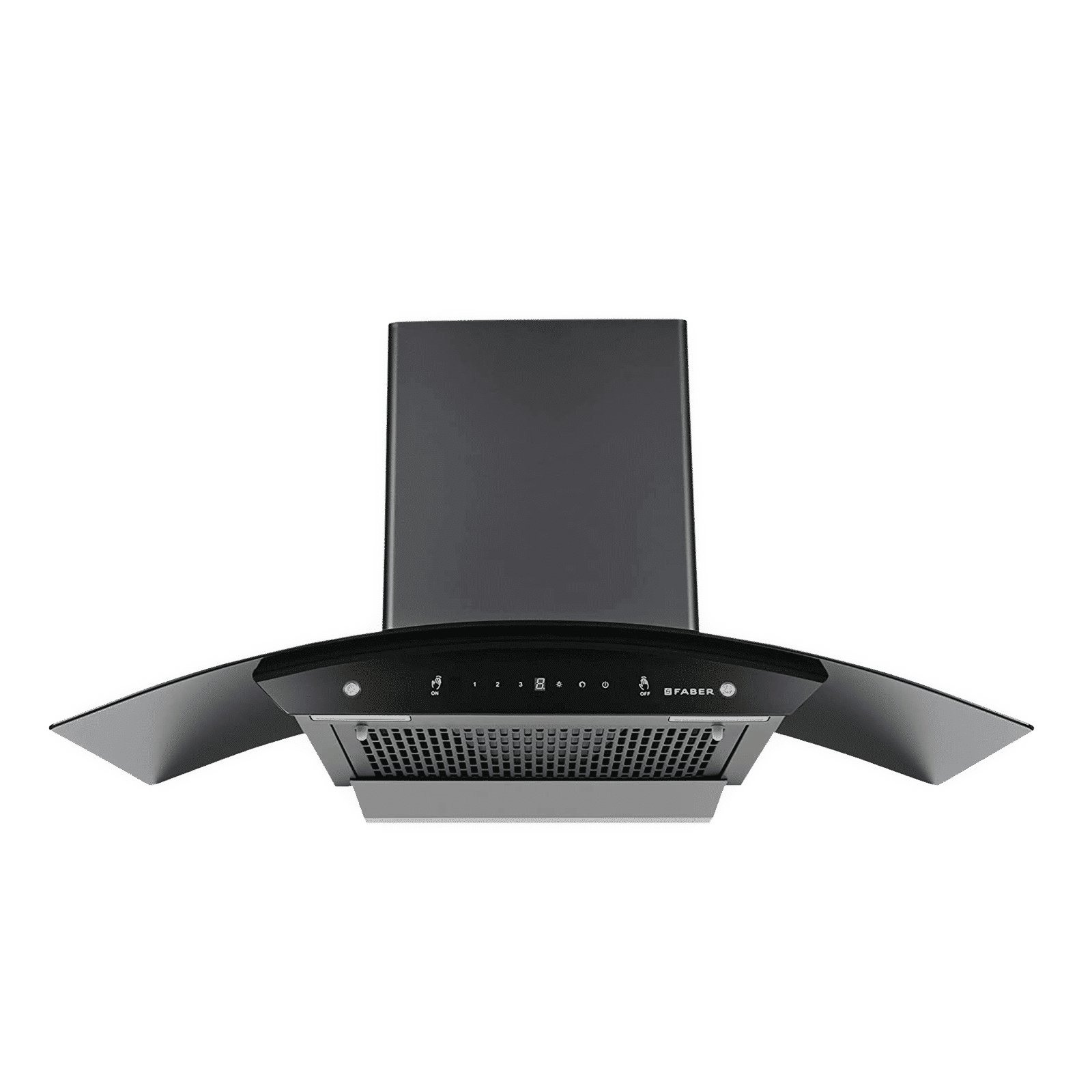 FABER Zest HC SC FL BK 90cm 1100m3/hr Ducted Auto Clean Wall Mounted Chimney with Touch Control (Black) FABER Zest HC SC FL BK 90cm 1100m3/hr Ducted Auto Clean Wall Mounted Chimney with Touch Control (Black)_1