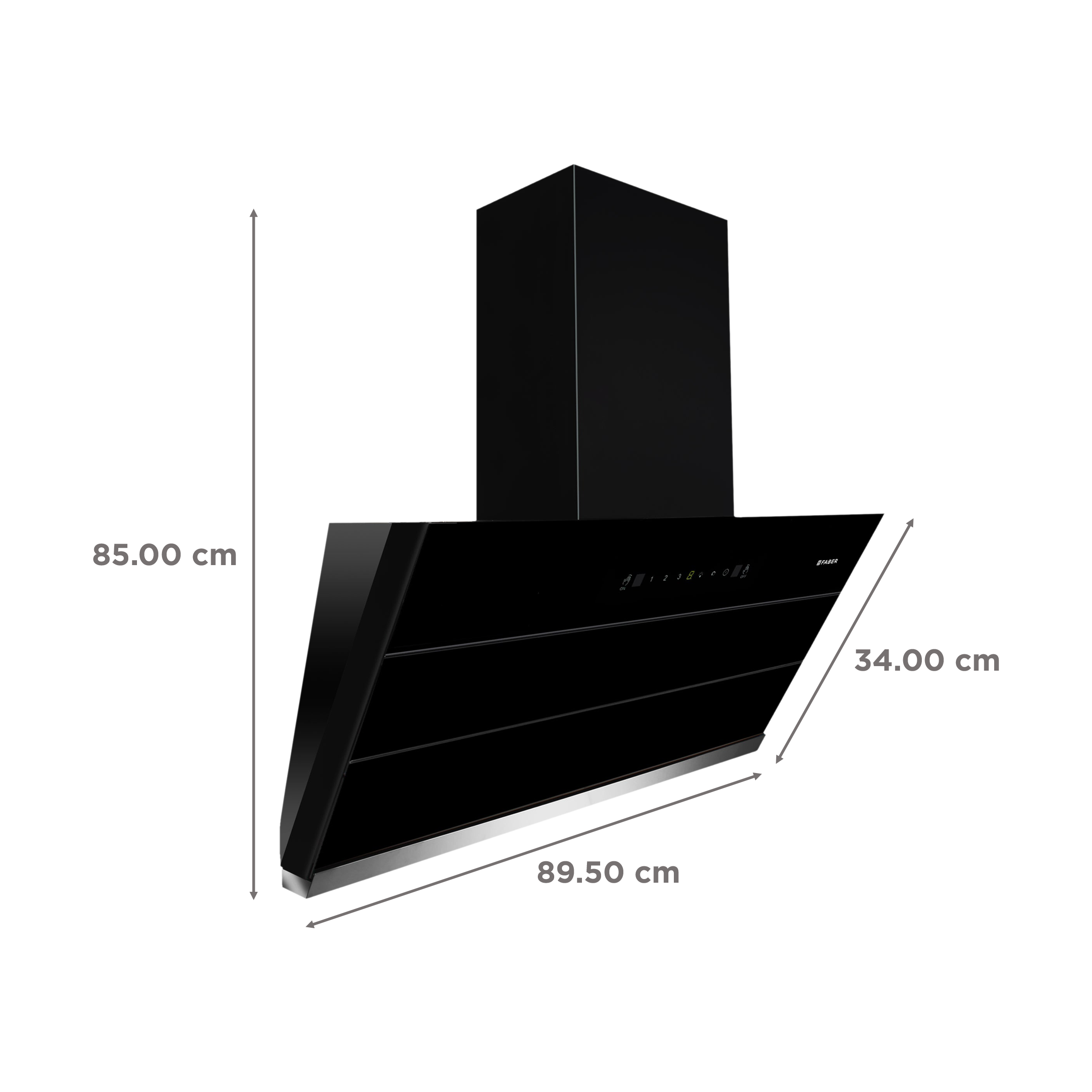 FABER BLISS FL SC AC BK 90cm 1350m3/hr Ductless Auto Clean Wall Mounted Chimney with Touch Control Panel (Black) FABER BLISS FL SC AC BK 90cm 1350m3/hr Ductless Auto Clean Wall Mounted Chimney with Touch Control Panel (Black)_2