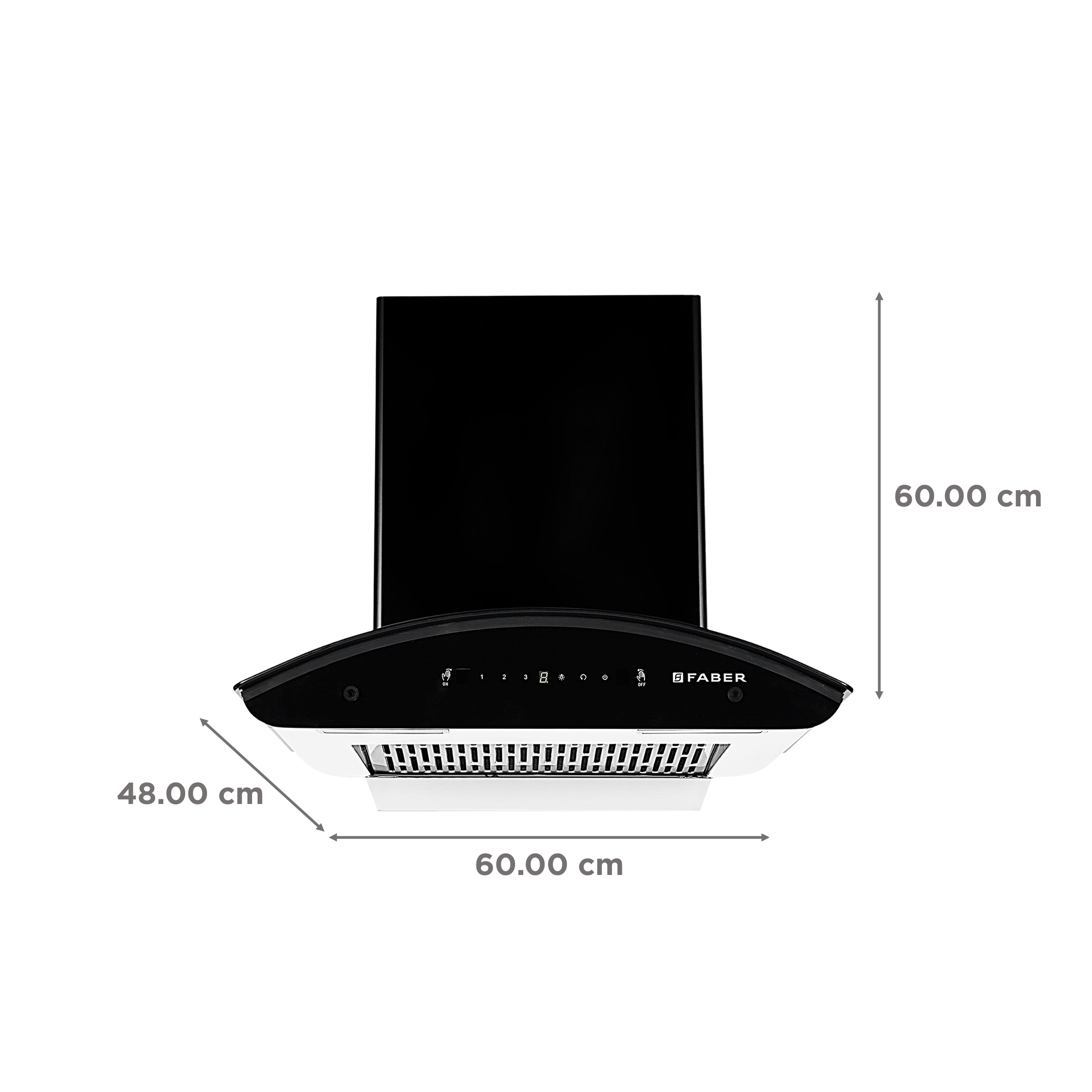 FABER VENICE FL SC AC BK 60cm 1200m3/hr Ducted Auto Clean Wall Mounted Chimney with Touch Control (Black)_2