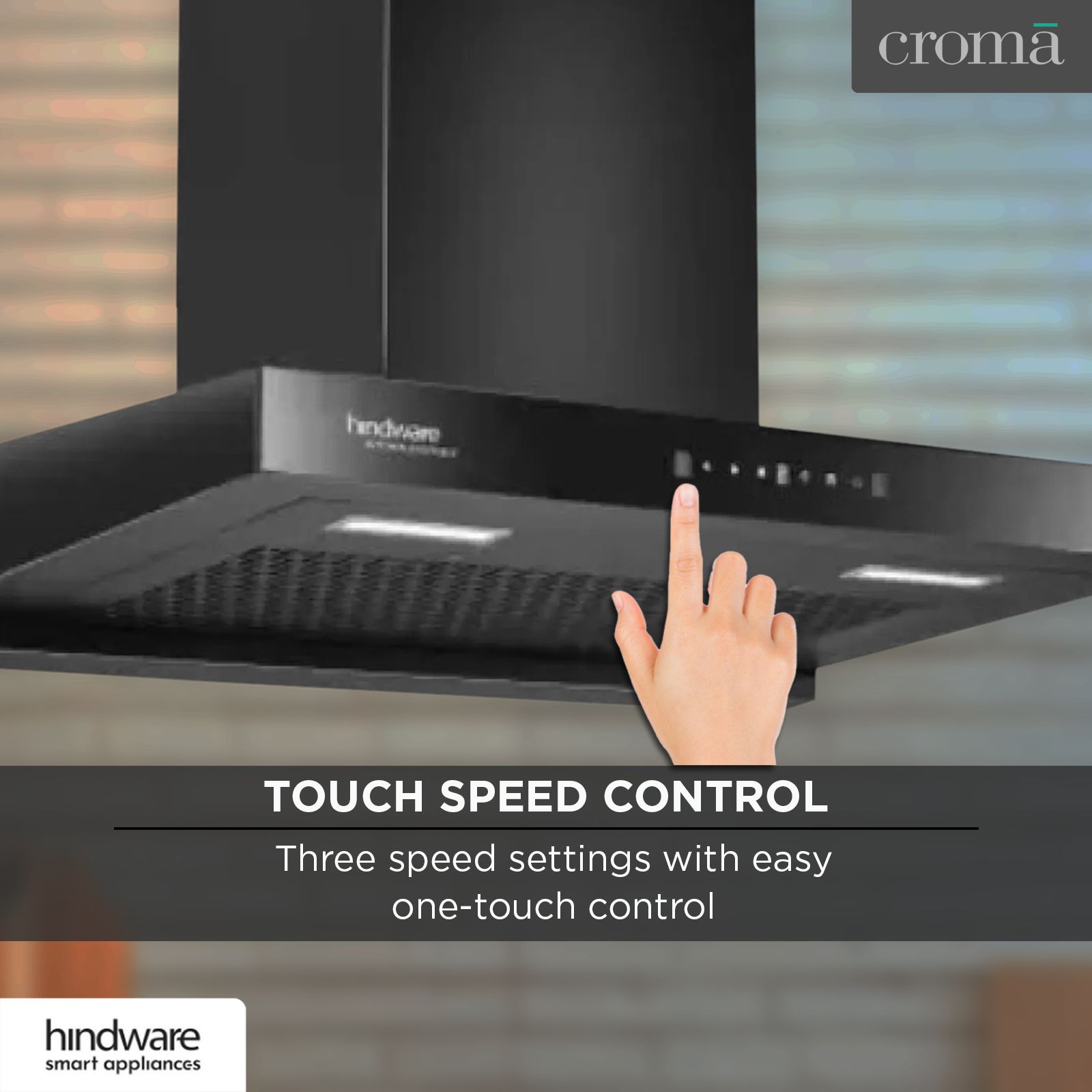 hindware Darcia 75cm 1200m3/hr Ducted Auto Clean Wall Mounted Chimney with Motion Sensor (Black)_14