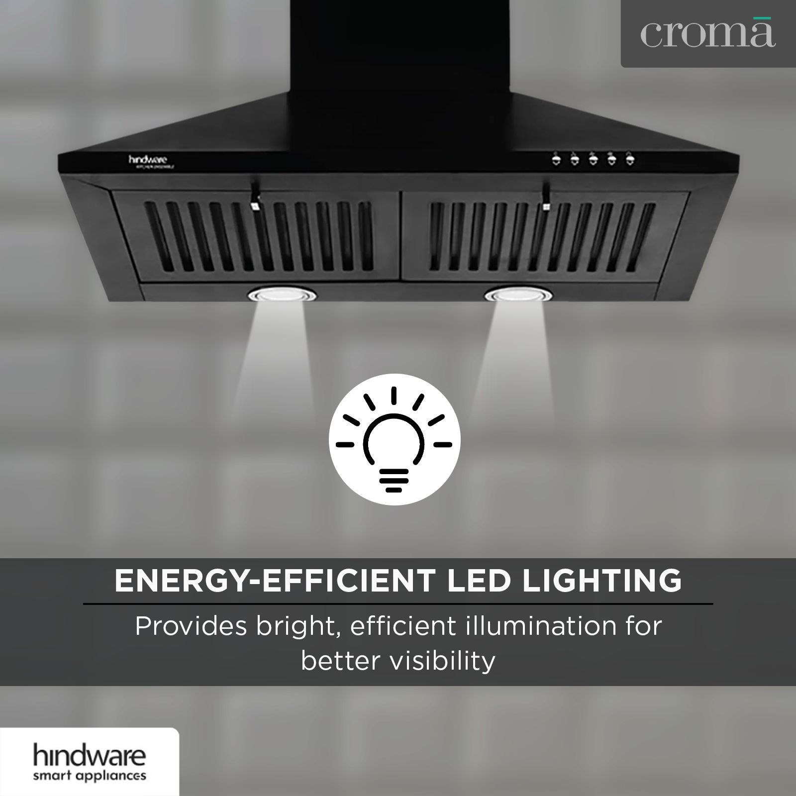 hindware Myra 60cm 1000m3/hr Ducted Auto Clean Wall Mounted Chimney with Push Button Control (Black)_12