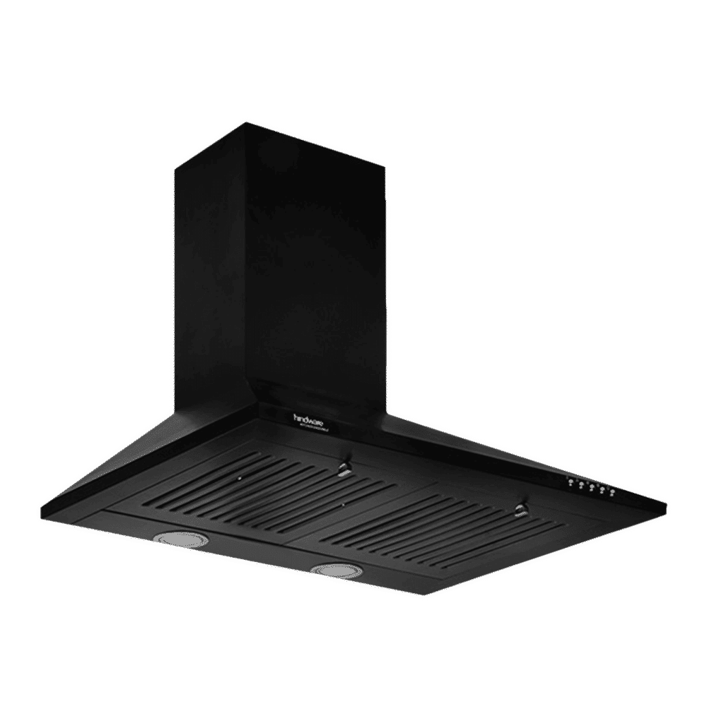 hindware Myra 60cm 1000m3/hr Ducted Auto Clean Wall Mounted Chimney with Push Button Control (Black)_4